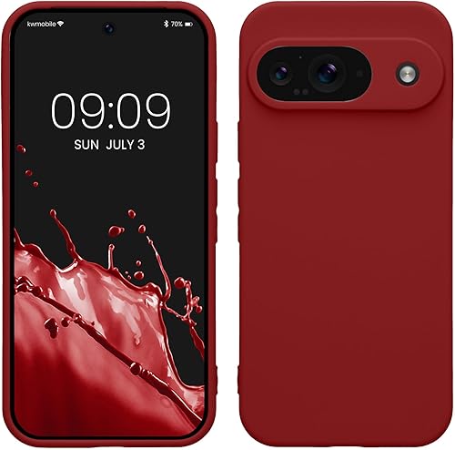 Miniatura 224 de kwmobile Funda compatible con Google Pixel 9 Pro - Funda protectora delgada de TPU para teléfono - Acabado mate suave - Negro mate NEGRO MATE,Piedra