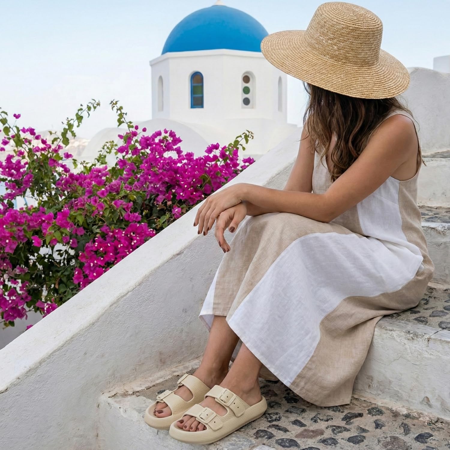 CUSHIONAIRE Women's Fame recovery cloud slide with +Comfort - Image 7