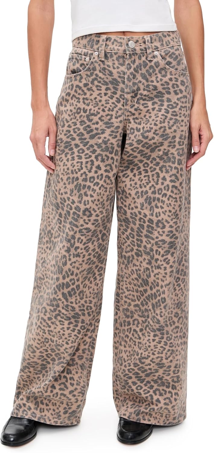 Z SUPPLY Women's Marli Denim Leopard Pants