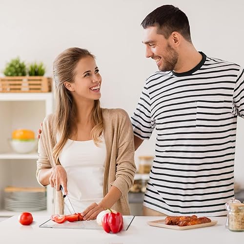 Miniatura 5 de Tablas de cortar acrílicas para encimera de cocina, tabla de cortar transparente de 18 x 14 pulgadas con labio, tabla de cortar antideslizante para