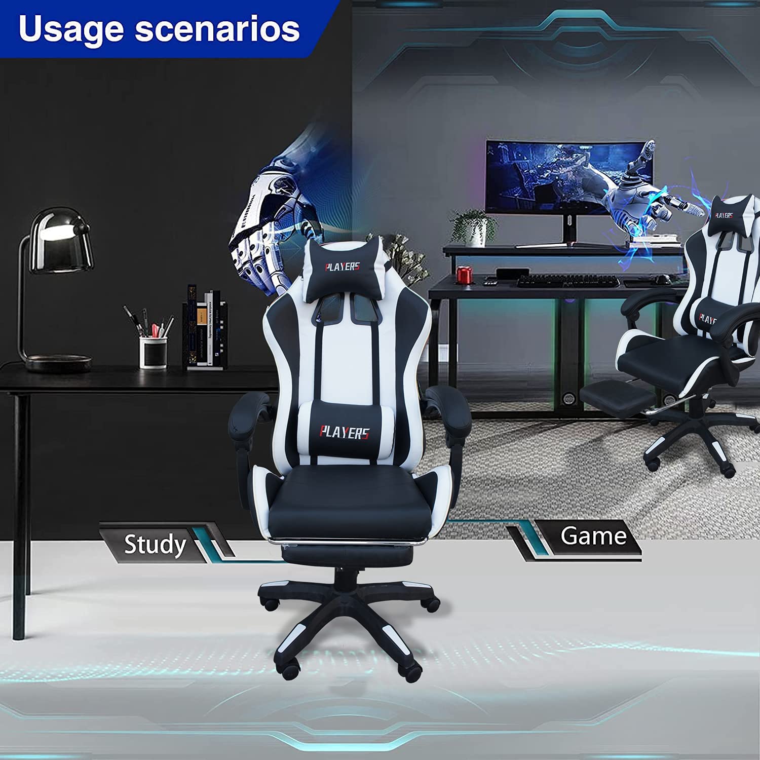 ContraGaming by Mahmayi TJ HYG02 Gaming Chair with Footrest & PU