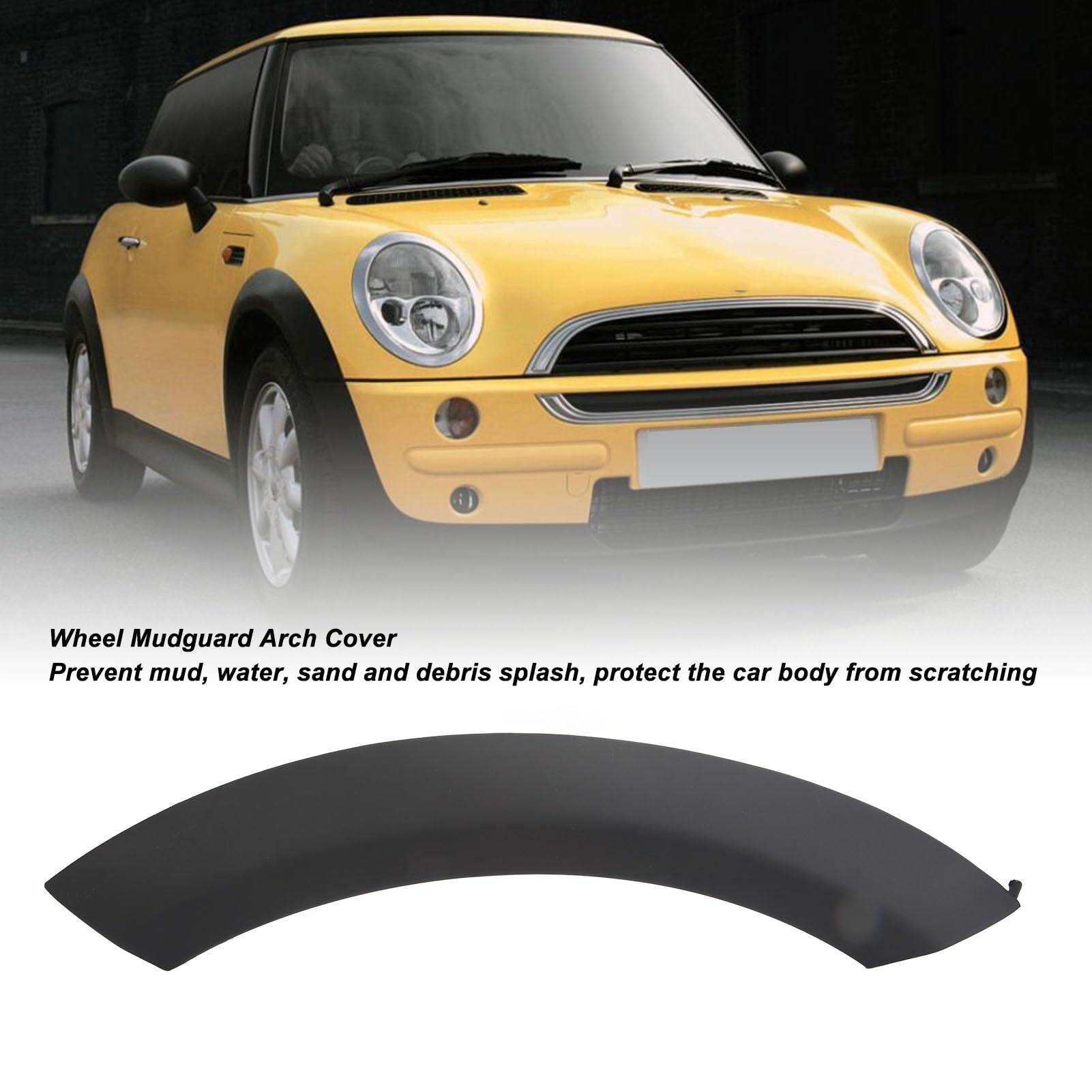 Fabater Sourcil de Roue, côté Droit et côté Gauche, Garde-Boue Supérieur Inférieur, Garniture de Passage de Roue, Bandes de Garde-Boue, Accessoires de Voiture pour R50 R53