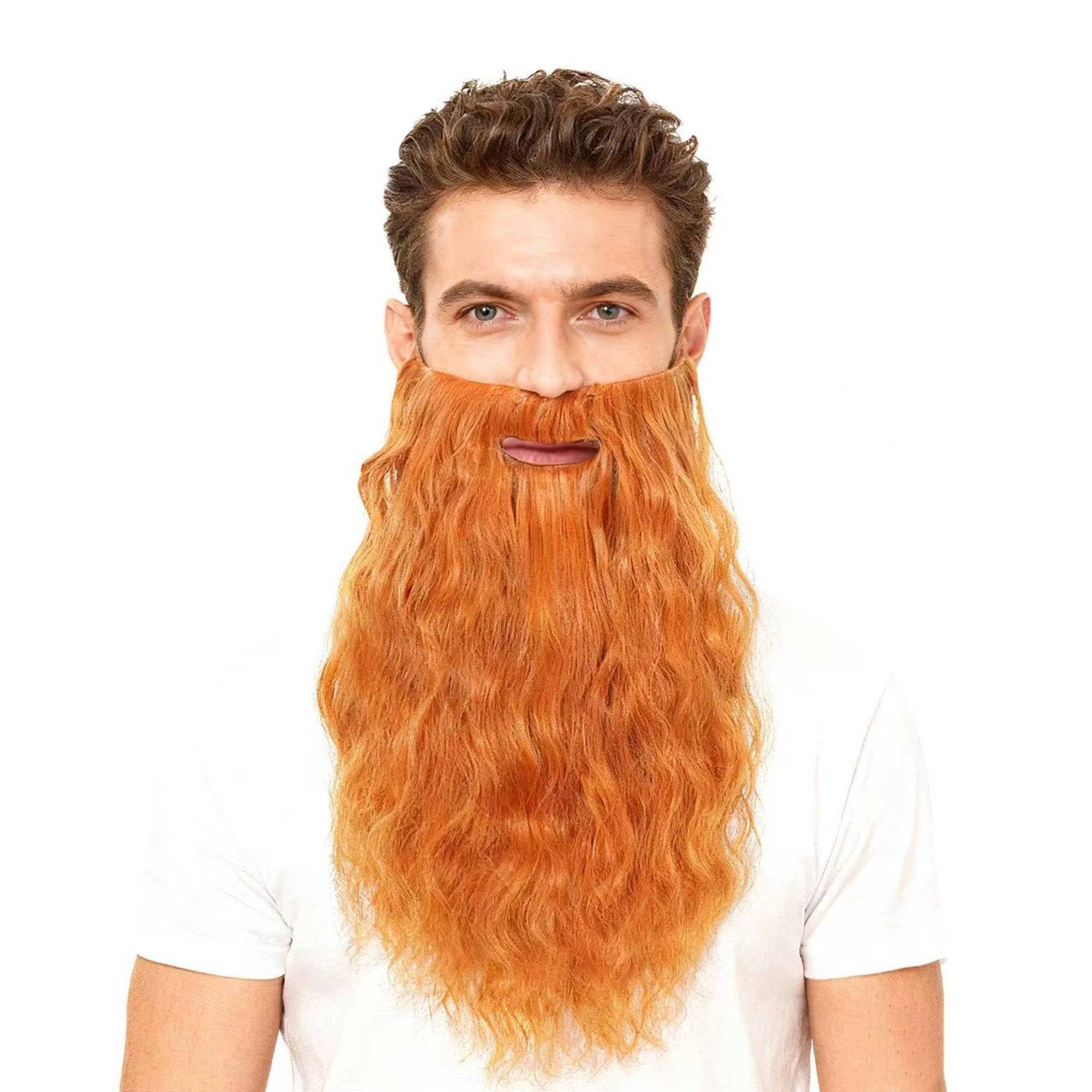Fake Long Beard Men's Mustache Old Man Long Plush Beard Male Makeup Cosplay Stage Performance Party Costume Supplies