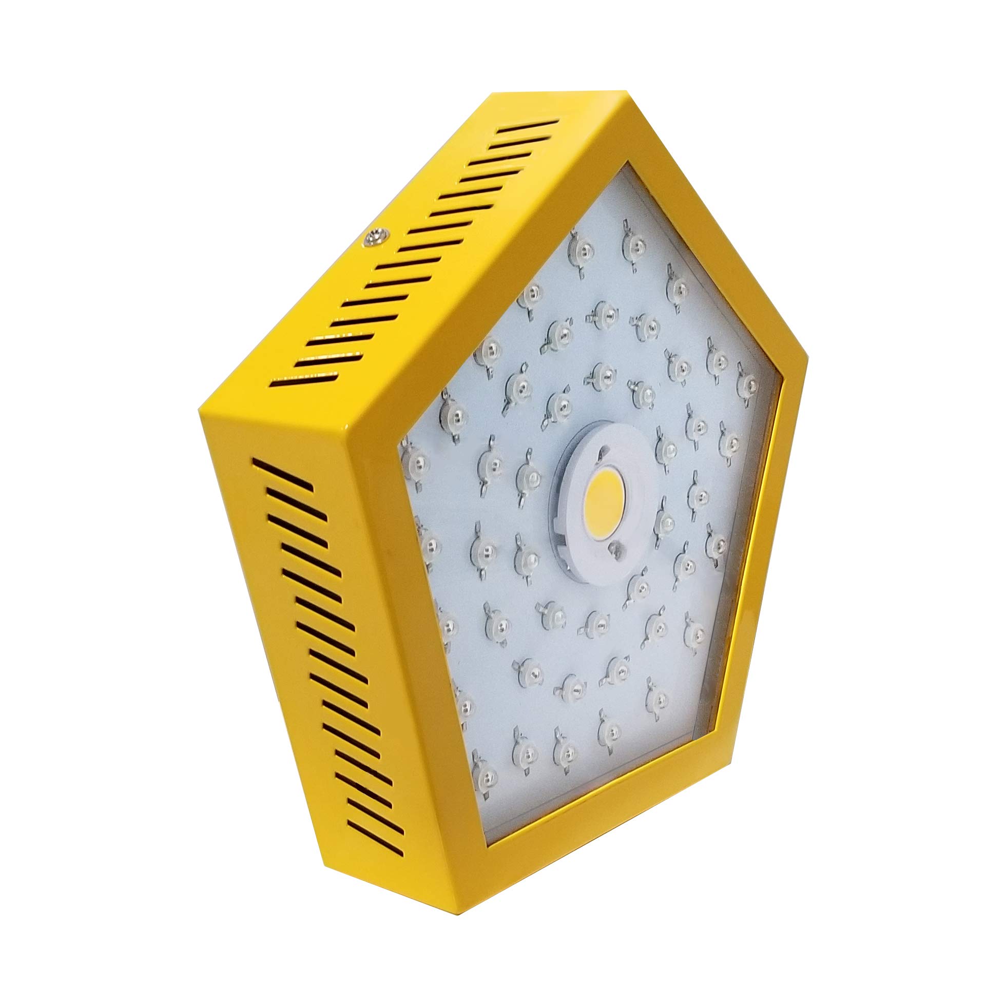 BaronHong 1000W Pentagon LED Grow Light Full Spectrum, Plant LED Lamp Grow Strip with UV and IR, Grow Lamp for Indoor Hydroponics Plants Veg Flowers (yellow, M)