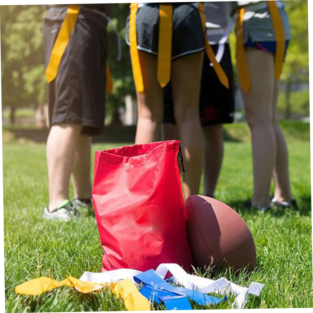 Happyyami 3sets Rugby Game Streamer Accessories Nylon Waist Belt Flag Football Label Webbing Perfect for Team Sports Training 2pcs*3