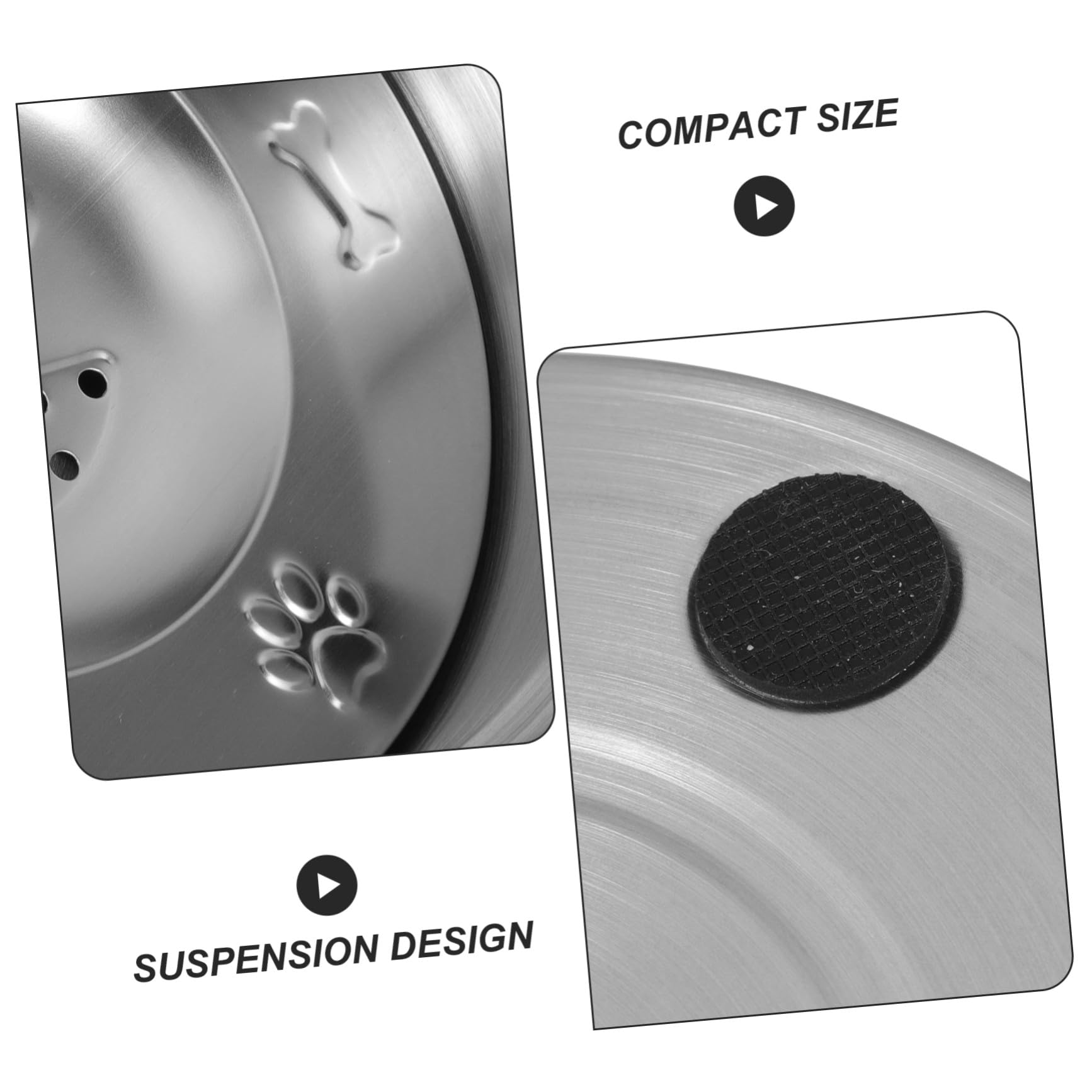 Wassernapf Silberfarbener Edelstahl mit Schwimmendem Design für Hunde und Rostfreiem Schutz Futternapf für Kleine Welpen und Ausgewachsene Hunde im Alltag