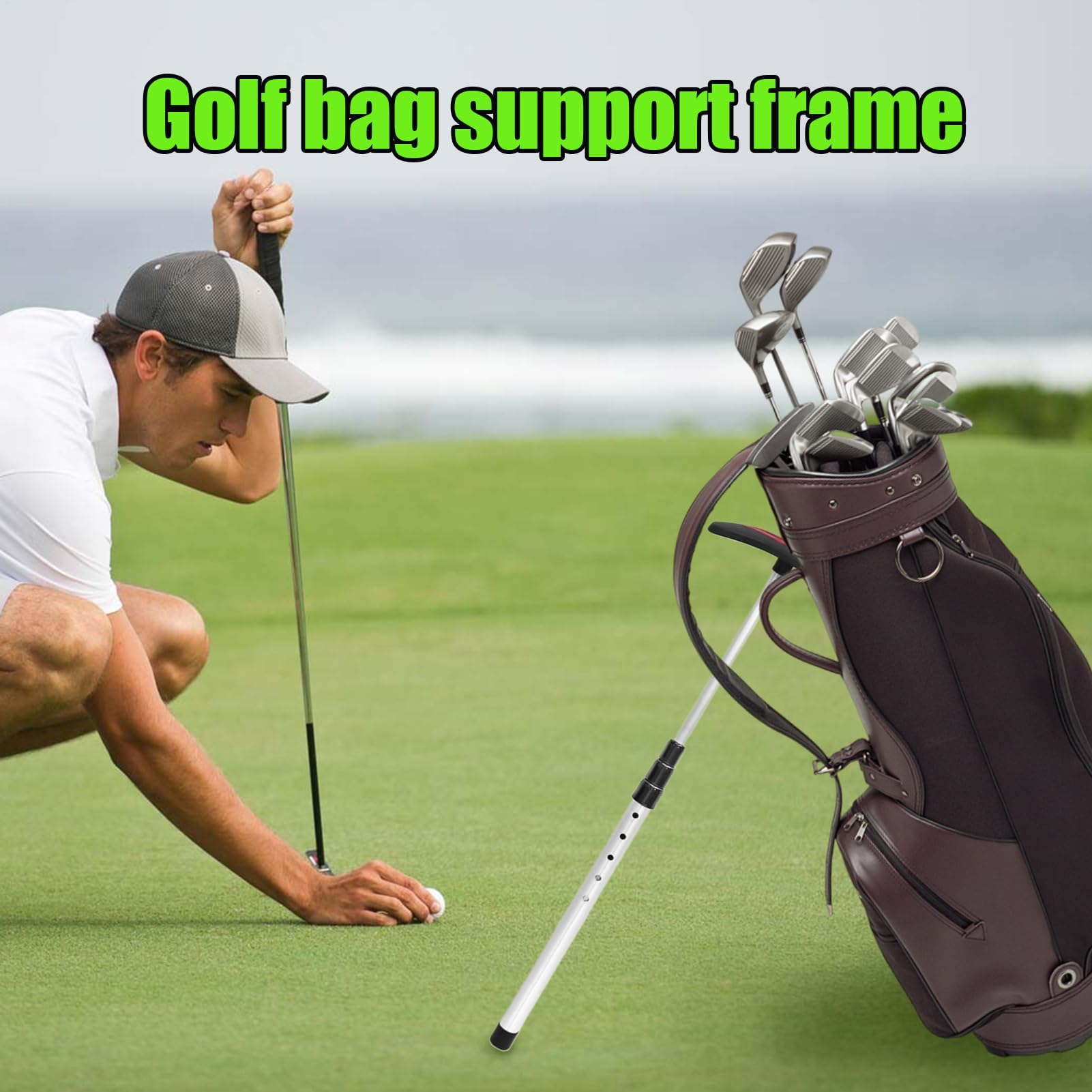 Golfs Travel Bag, Halterung Pole, verstellbar, Aluminium Shock Resistant Stick mit Top Cover, Protective Storage Gear for Sportsman Men Women Outdoor Transport, 19.69-51.97 Zoll