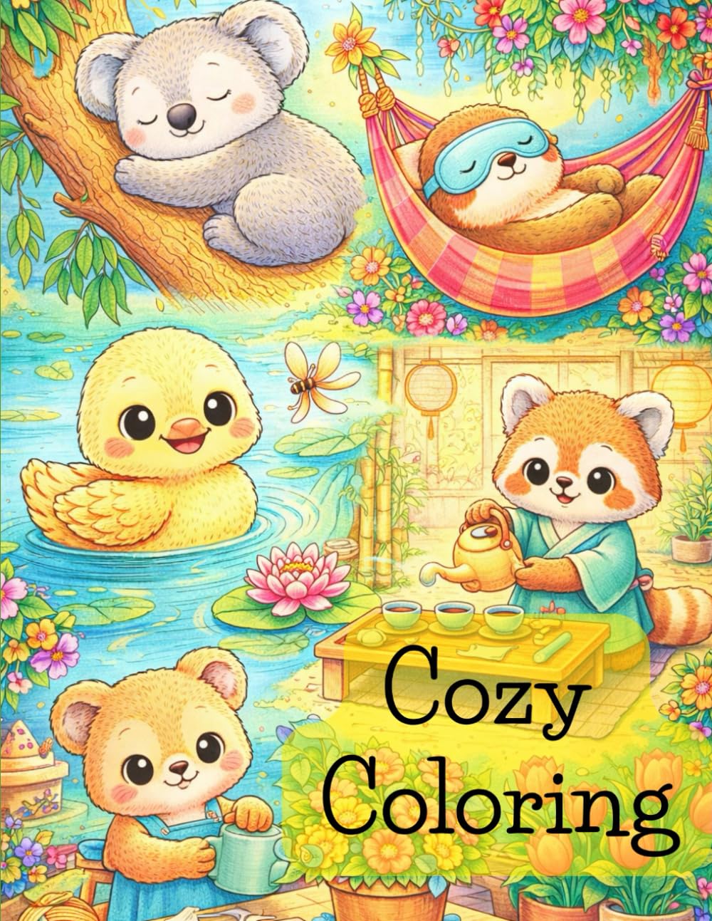 Cozy Coloring: Kawaii Animals