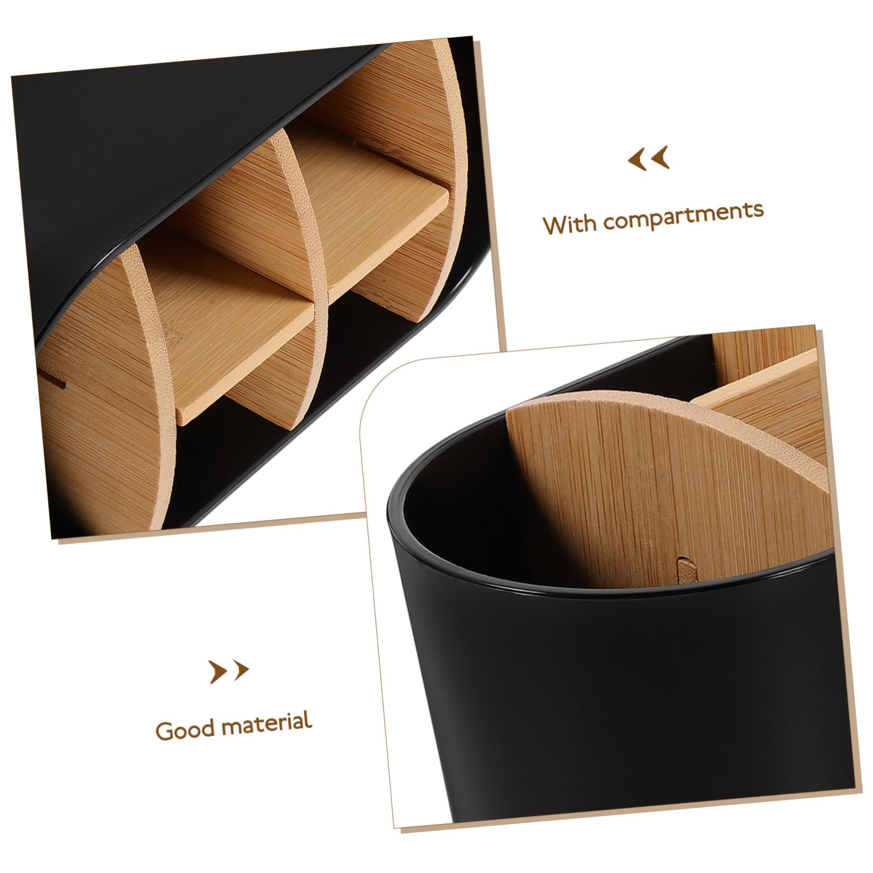 Alipis 4 Pz Portaspazzolino in Bambù Portaspazzolini Per Uso Domestico Porta Spazzolini Da Denti Portaspazzolini Da Bagno Portaspazzolino Da Toilette Porta Bagno Black Pp