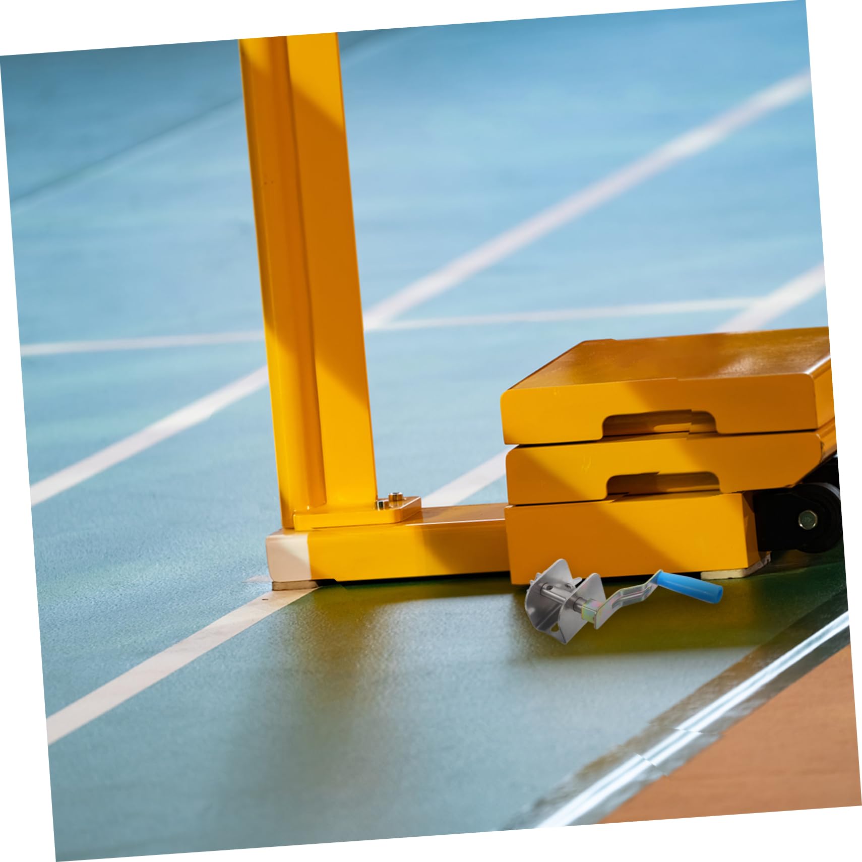 Handkurbel für Badminton und Volleyballnetze mit Schneller Montage Saitenspanner aus Eisen Tragbares Design für Outdoor Sportplätze und Training
