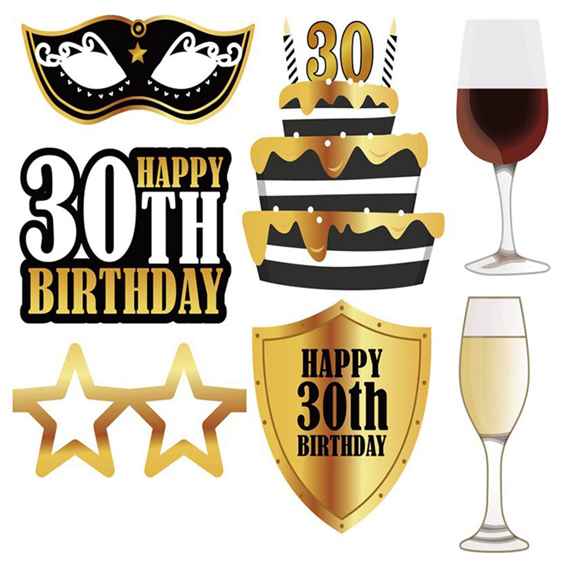 Ballon 30 Ans Homme Femme Anniversaire Décoration Noir Or Ballon 30 Ans Anniversaire Homme Femme