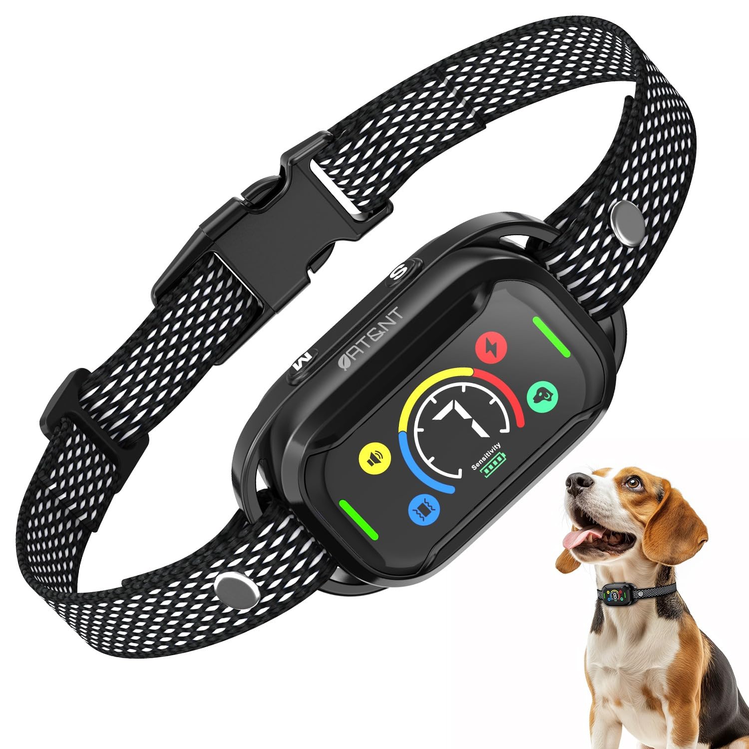 Dog Bark Collar | Anti Barking Training, Color Screen, 7 Sensitivity| 5 Adjustable Modes Beep, Vibration & Shock. Rechargeable Smart Collar for Large, Medium & Small Dogs | Mini ecollar Waterproof