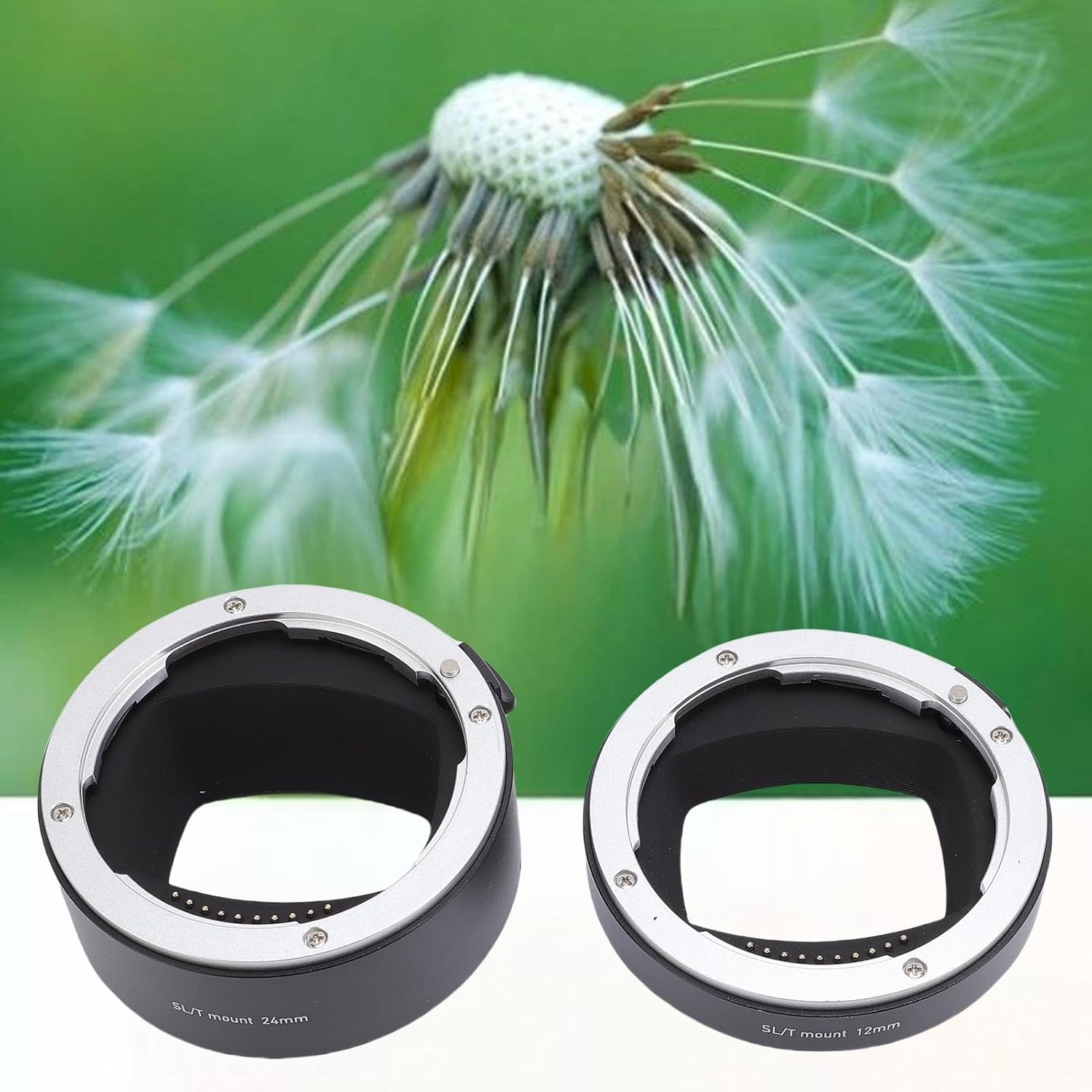 Auto Focus Macro Extension Tube Adapter Ring Set, Flexible Magnification Metal Mount Macro Extension Tube Ring 12mm 24mm Fit for T SL CL TL TL2 SL Camera