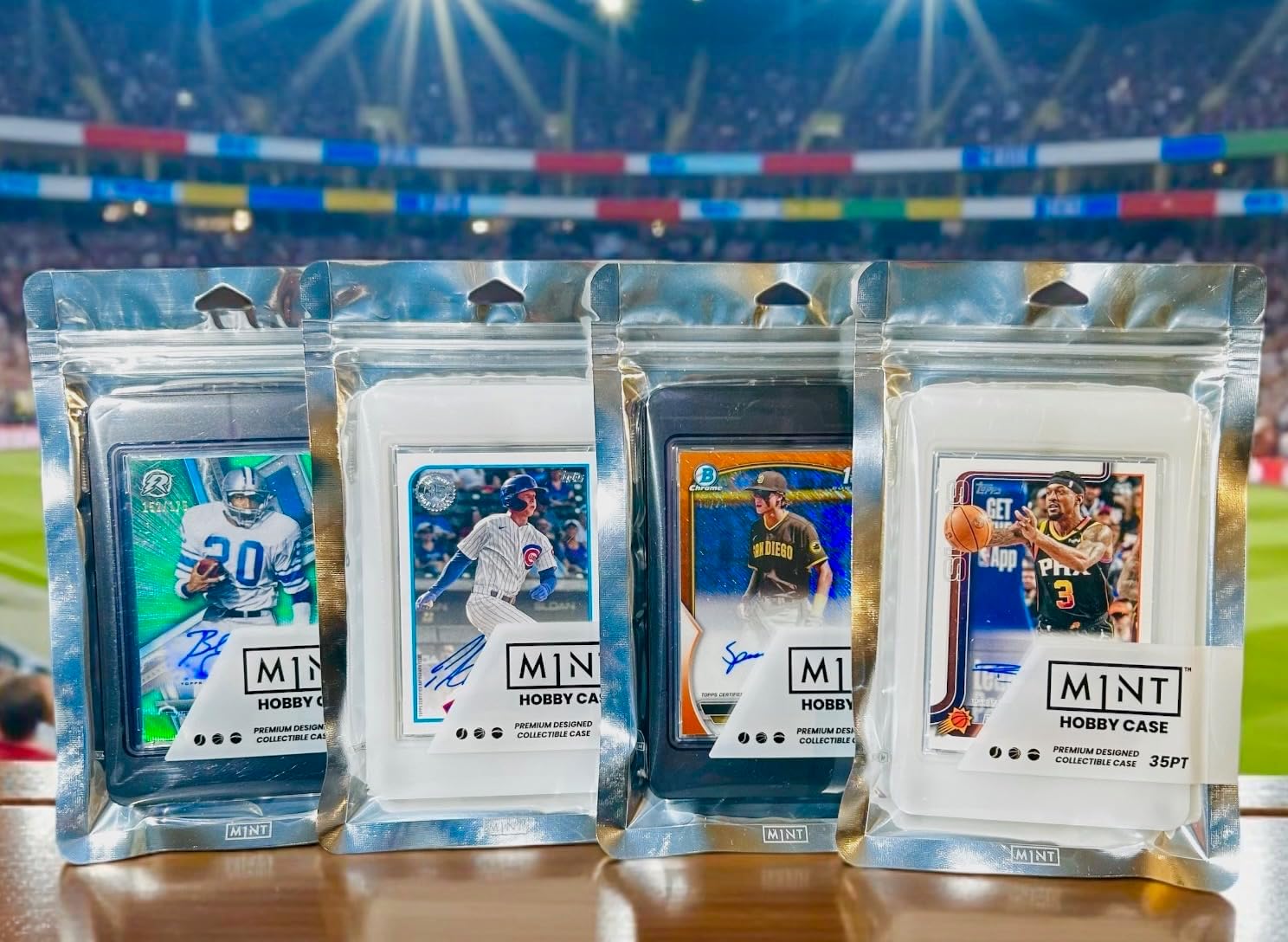 M1NT Sports Card Hobby Case 35pt – Chase the Golden Tickets – Magnetic Slide-Lock Card Holder | Includes Bonus Sports Card! (M1NT Signature)