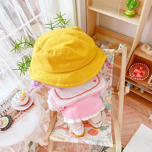 Miniatura 4 de CALEMBOU Juego de ropa de muñeca de felpa, lindo uniforme de jardín de infantes, zapatos, ropa de muñeca para muñecas suaves de 8 pulgadas, animales