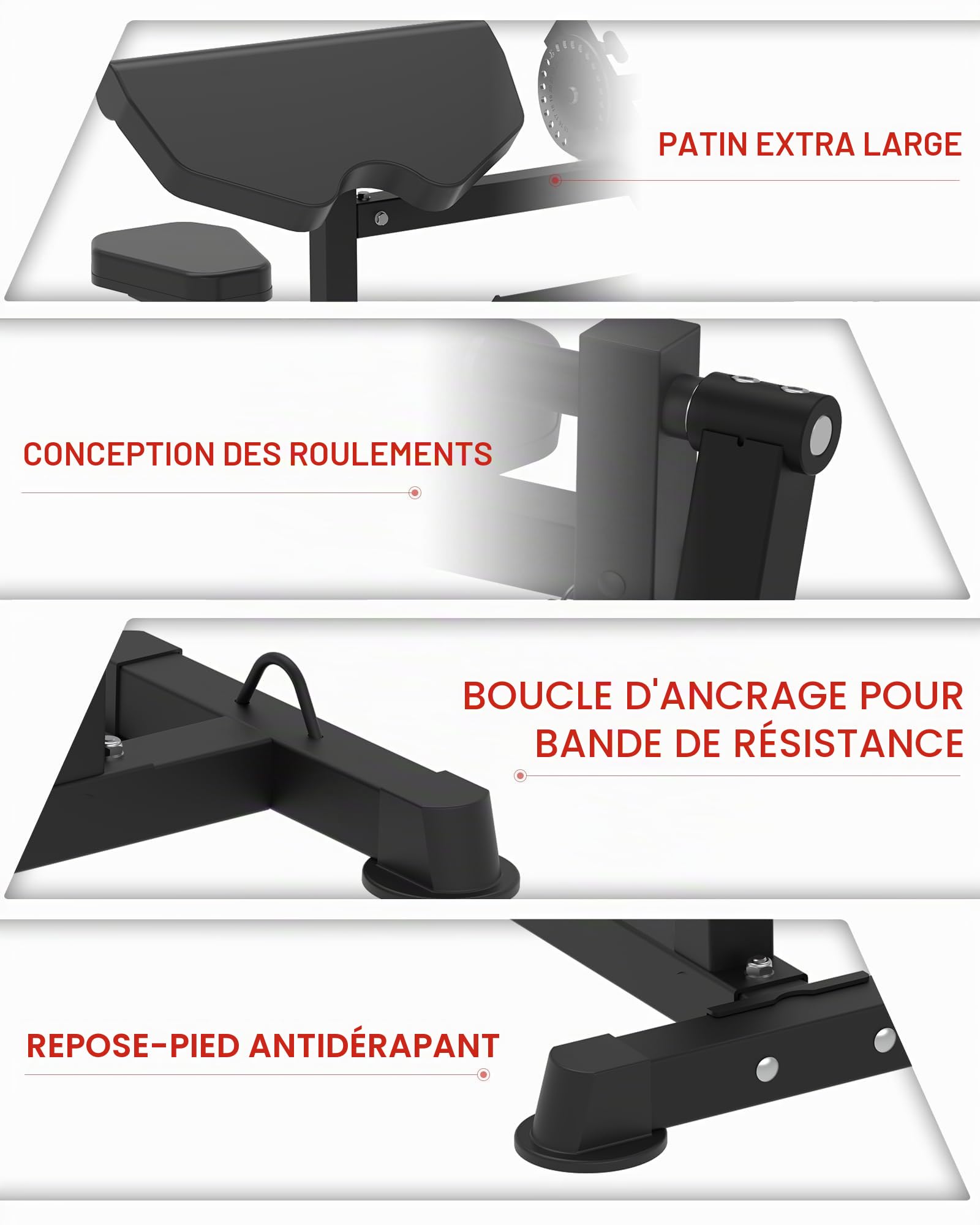 HVO Banc à Biceps & Triceps : 2-en-1 Pupitre à Biceps Réglable pour Curl et Extension des Triceps Assise – Banc de Musculation pour Entraînement des Bras à Domicile – Noir