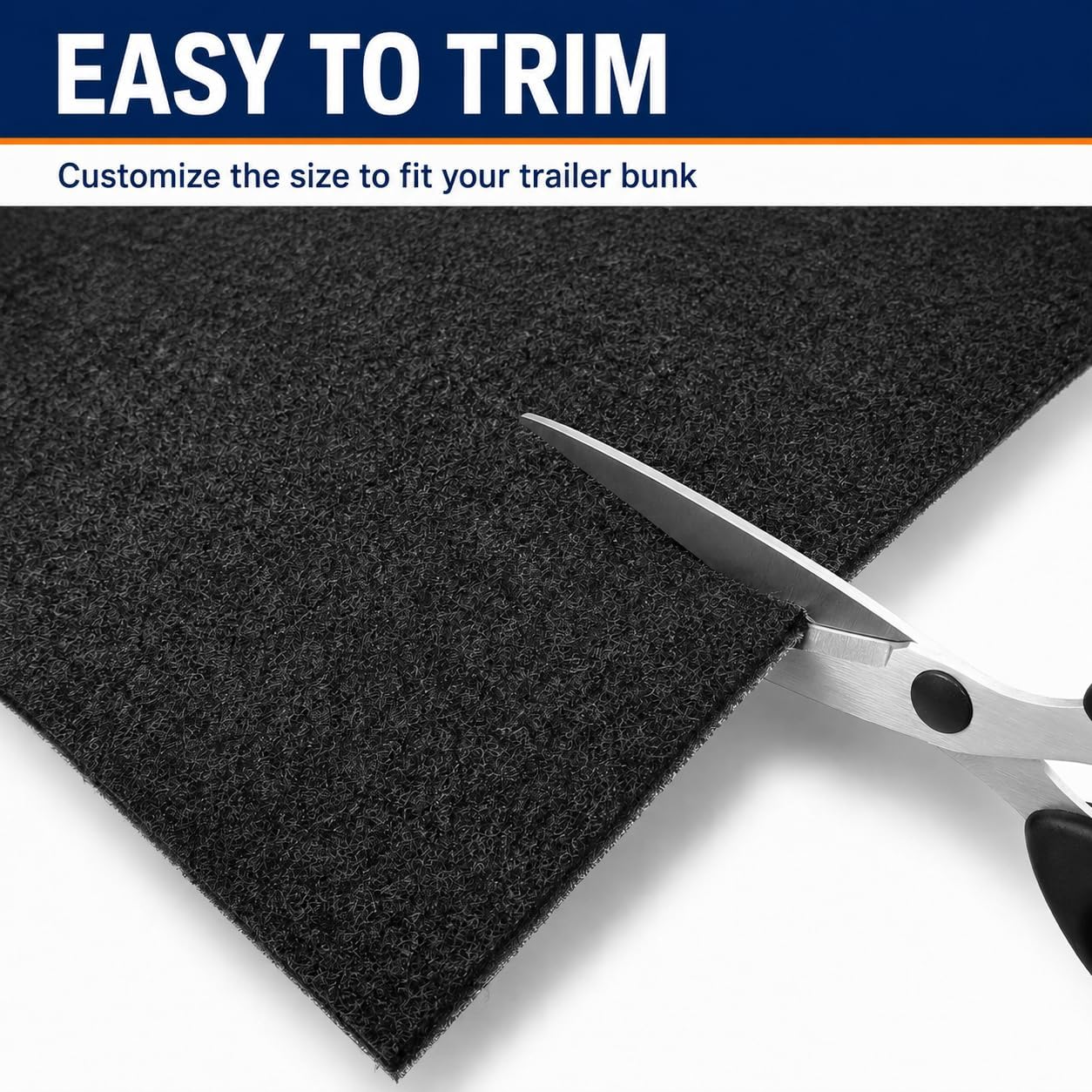 Boat Trailer Bunk Carpet, Marine Bunk Carpet 12in x 20ft, Black