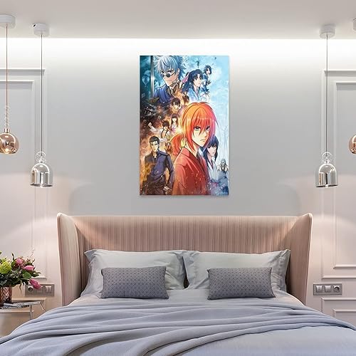 Vista 8 de Póster de anime Rurouni Kenshin Himura (3) pinturas artísticas de pared, lienzo, decoración de pared, decoración del hogar, decoración de sala