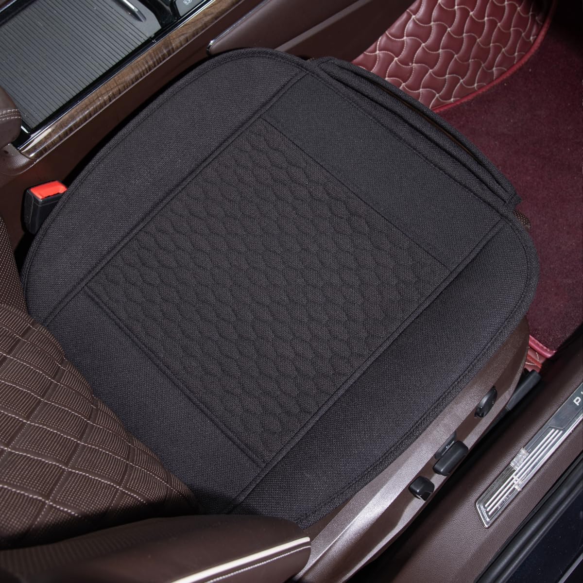 Linen Car Seat Covers,Cooling Bottom Seat Covers for Cars,Universal Car Seat Pad Cushion Breathable,Ventilated Only 2Pc Front Seat