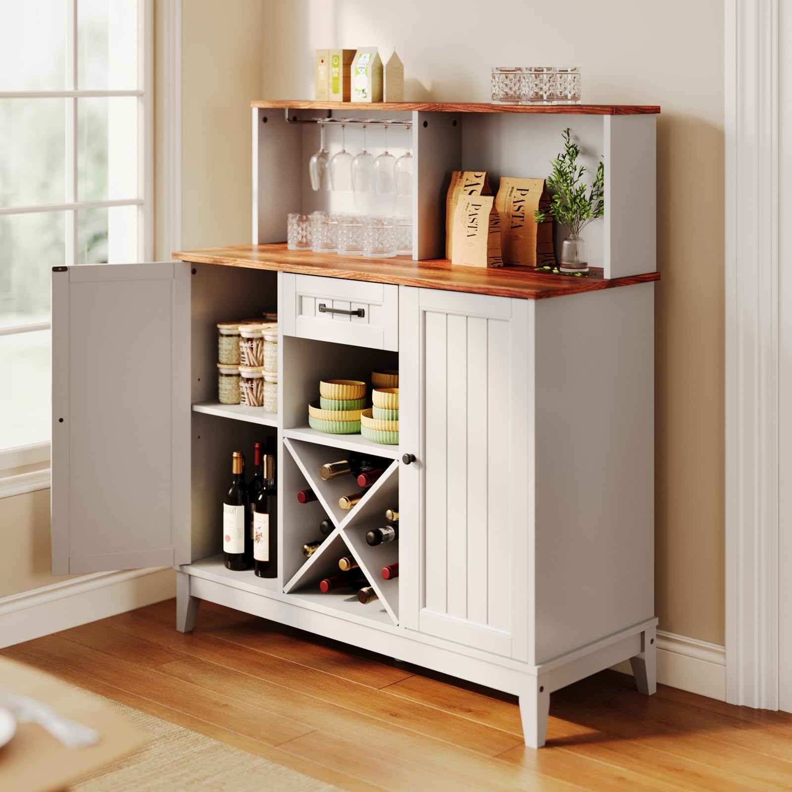 Snapklik.com : Gizoon Farmhouse Buffet Sideboard Cabinet