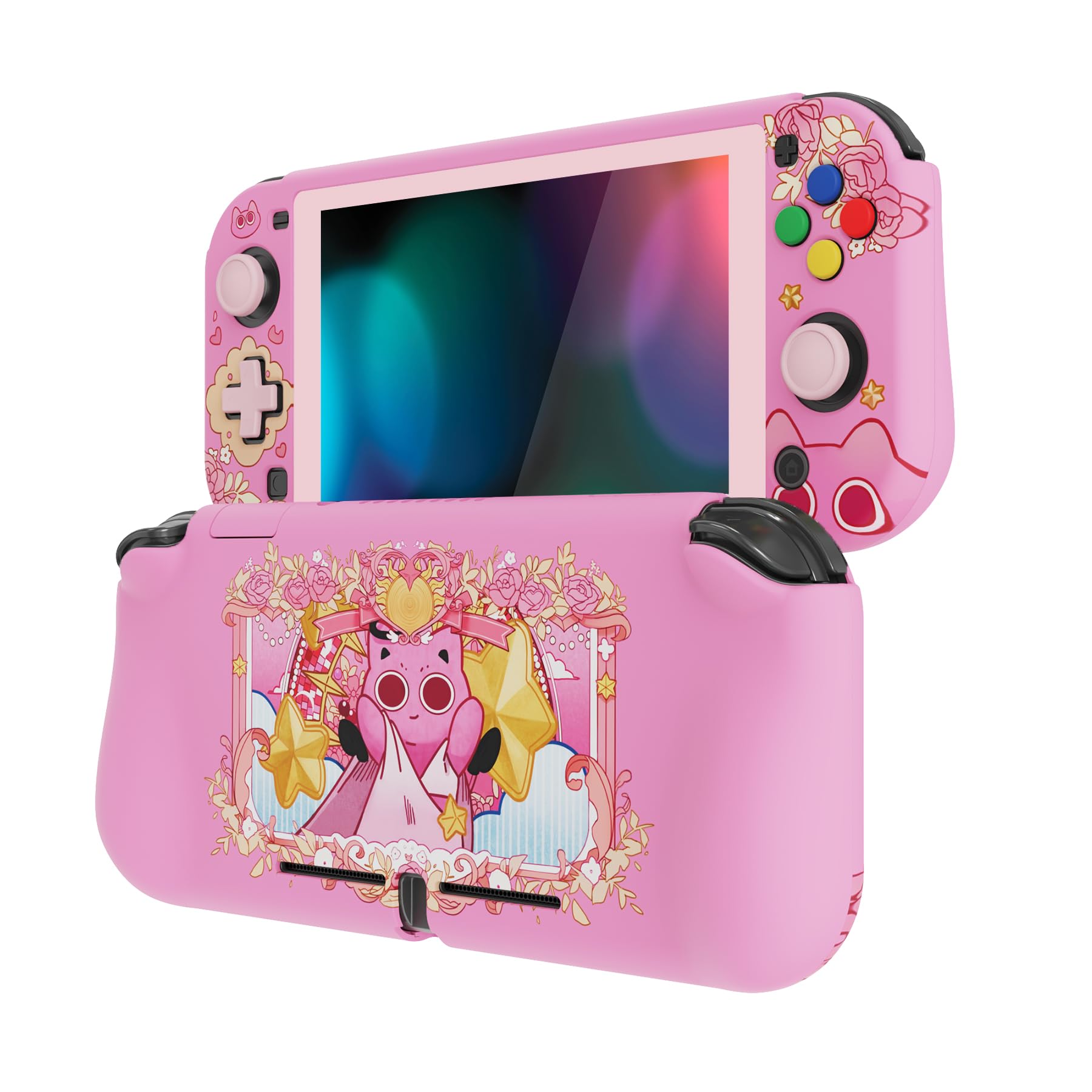 playvital ZealProtect Protective Case for Nintendo Switch Lite, Hard Shell Grip Cover for Nintendo Switch Lite w/Screen Protector & Thumb Grip Caps & Button Caps - Celestial Serpent's Embrace — view 43