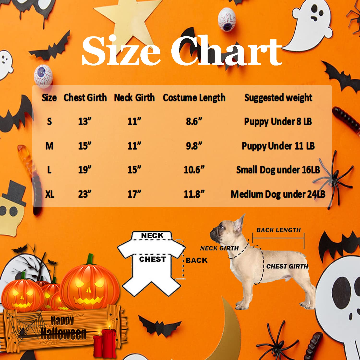 BT Bear Dog Halloween Costume, Pumpkin Outfit Funny Cosplay Dress Up Hat for Cats Puppy Small Medium Dogs (XL) - Image 3