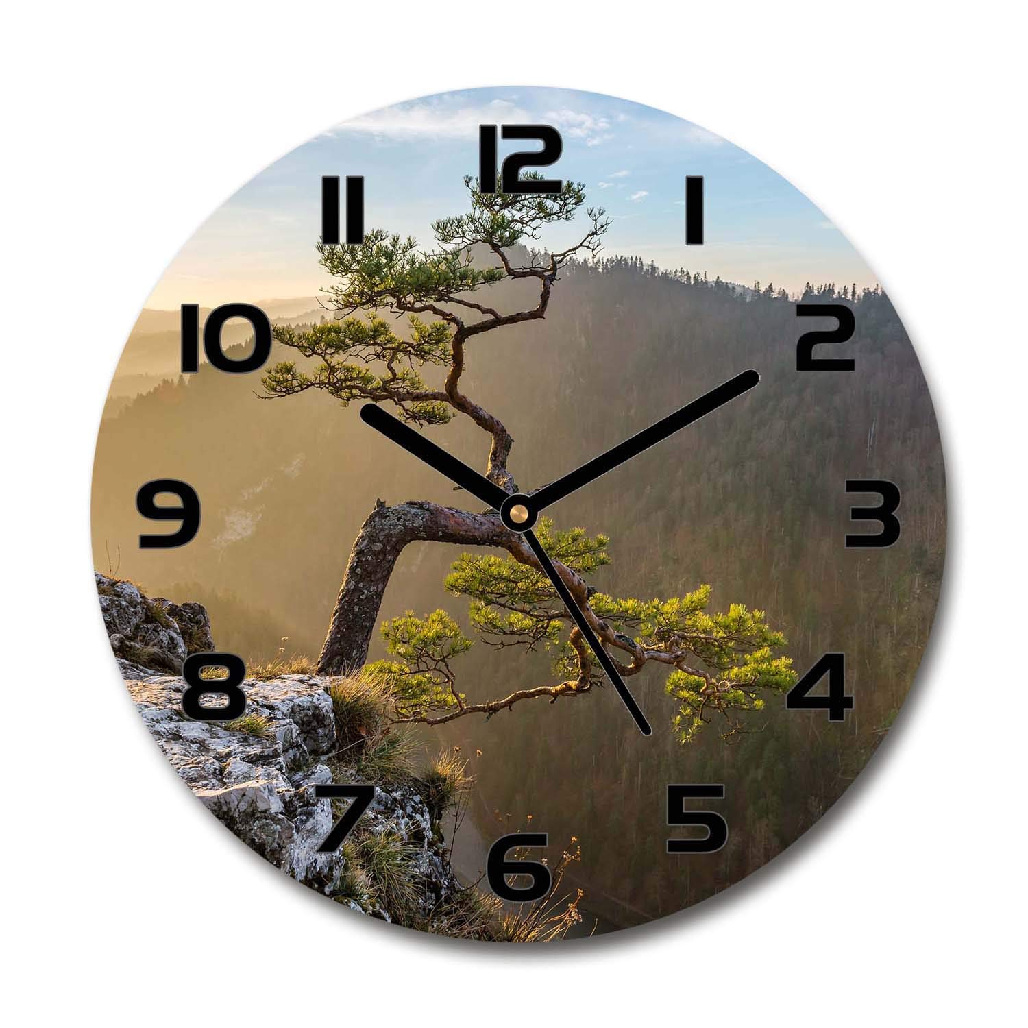Horloge en verre salon design Tulup Sokolica Pieniny pour ambiance apaisante