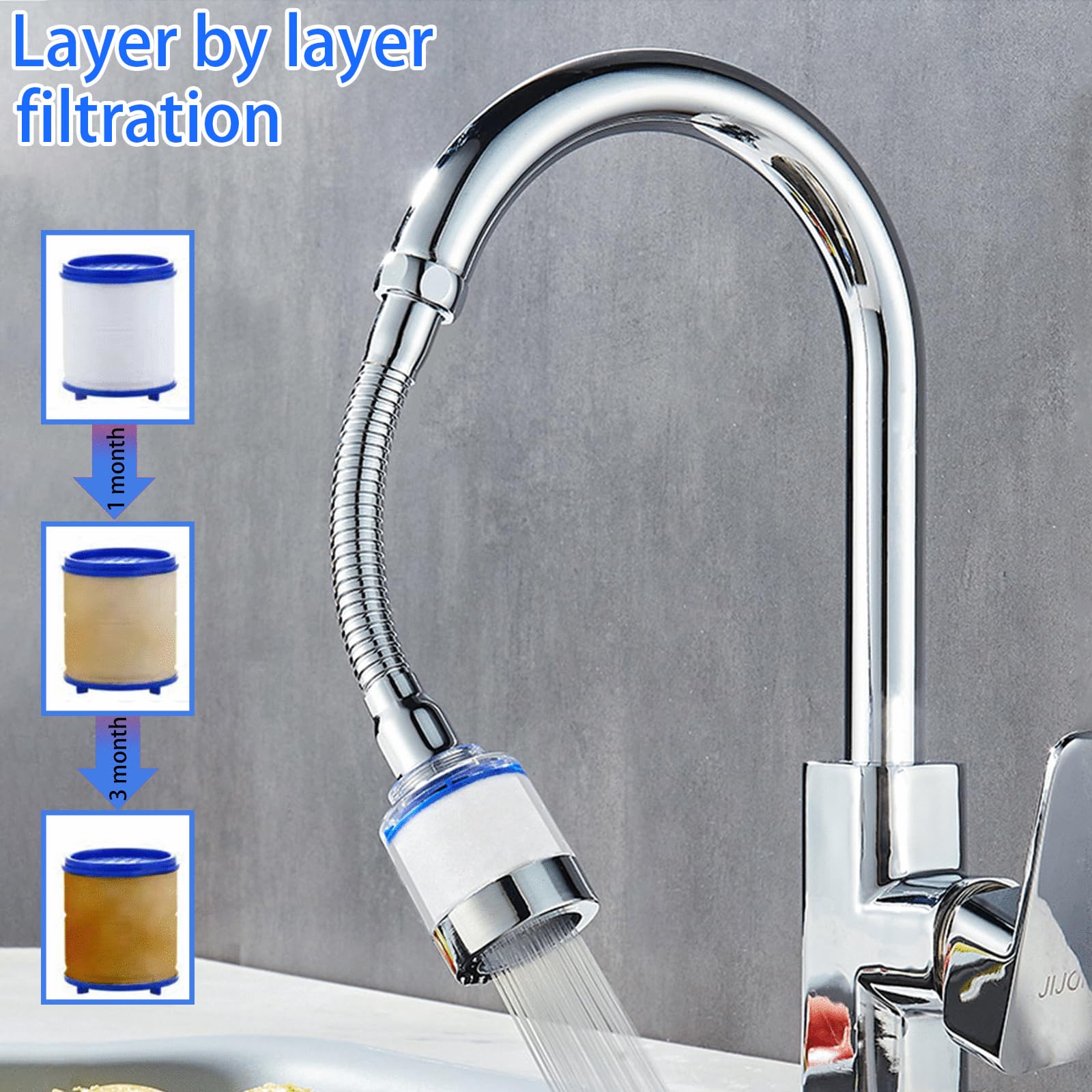 Filtre à Eau Robinet Universel Anti-Calcaire – Améliorez La Qualité De L’Eau Cuisine & Salle De Bain, Facile à Installer