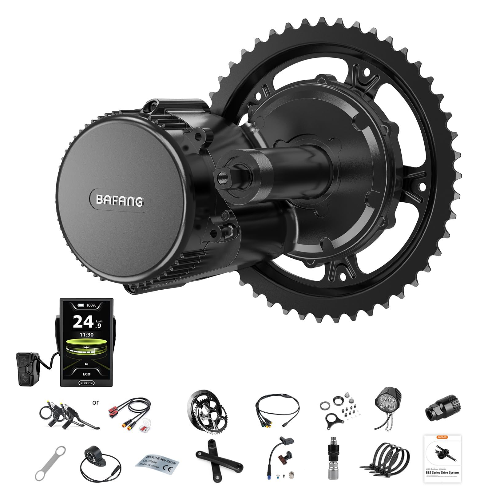 BAFANG Moteur 48V 250W Kit de Conversion Vélo Électrique BBS01B