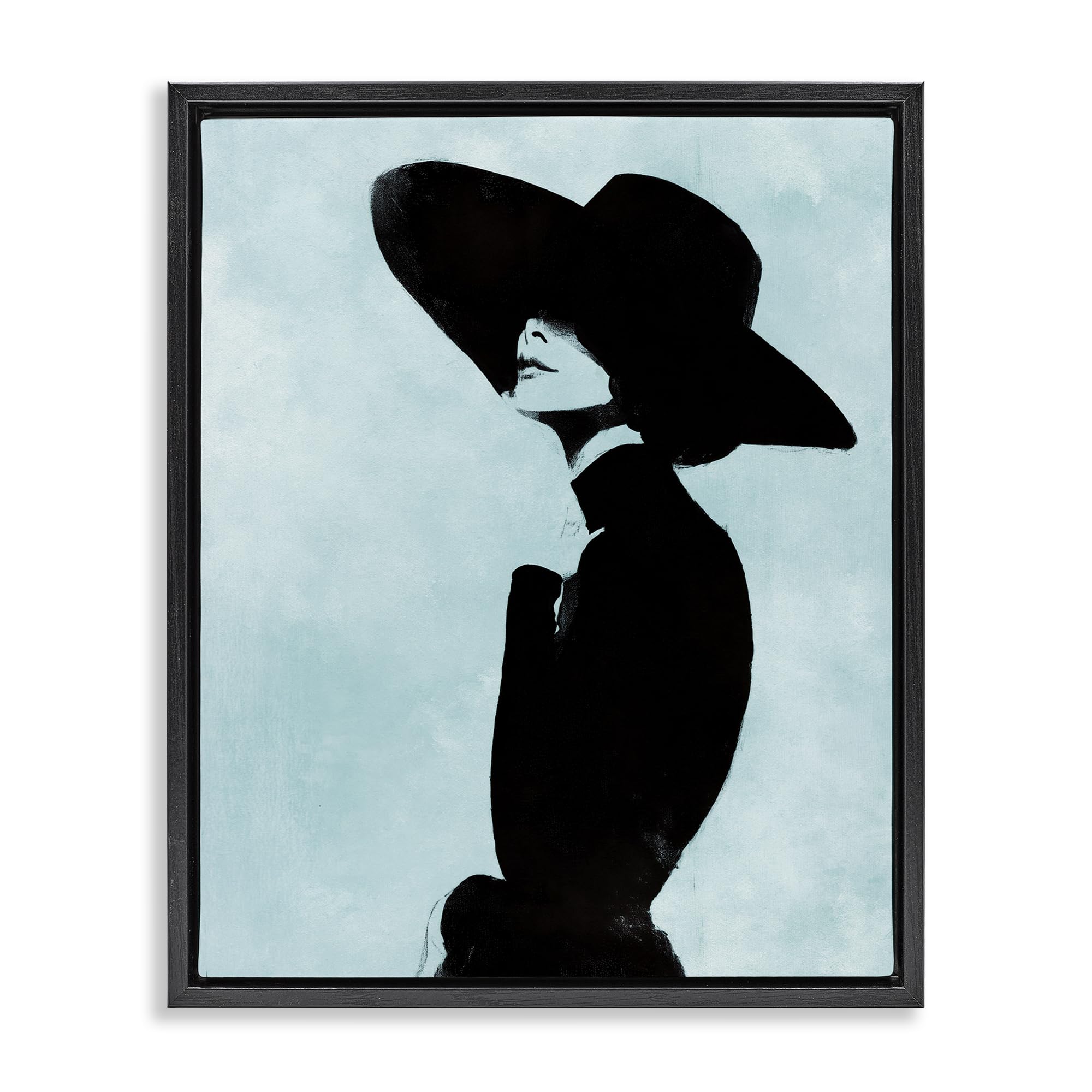Stupell Industries Jet Black (Matte) 'Eclipse In Black', Floating Frame Canvas Art, Black, 25 X 31 Inches, Easy To Hang And Sturdy, Made In Usa, By Svetlana Aleynikova