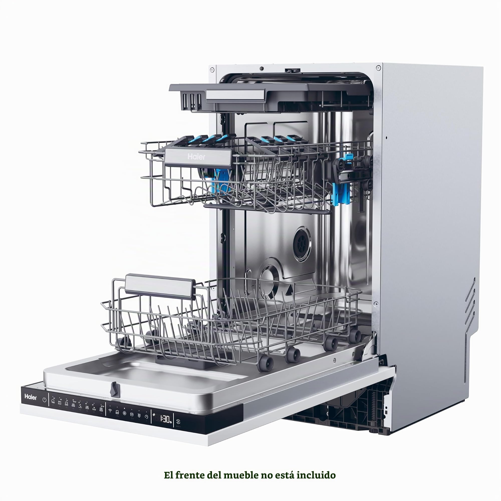 Haier I-Pro Shine Series 4 XI1C3TB2FB - Lavavajillas Integrable 45CM, 11 Servicios, Tercera Bandeja, WIFI, Inicio Diferido, Apertura Automática de Puerta, 43DB, Panel de Integración No Incluido