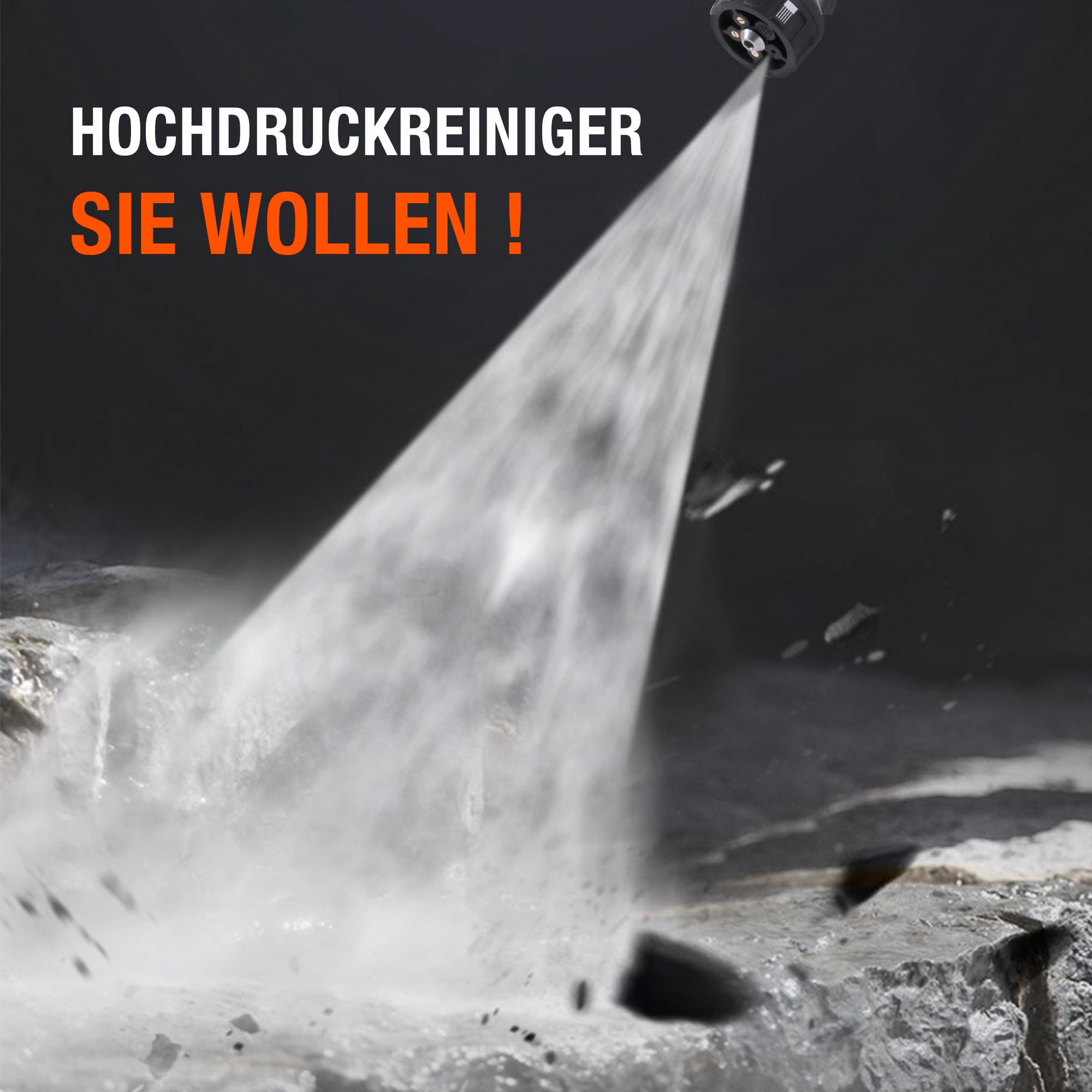 YARD FORCE 20V AquaJet-2 Akku-Hochdruckreiniger LW C04 mit 5-in-1 Verstellbarer Düse, Max. 45 Bar, 360 L/H elektrischer tragbarer Hochdruckreiniger mit Zubehör, inkl. 20V/4.0Ah Lithium-Ionen-Akku