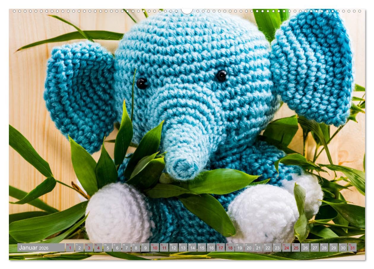 Amigurumi - Die gehäkelte Welt (hochwertiger Premium Wandkalender 2026 DIN A2 quer), Kunstdruck in Hochglanz: 12 Seiten mit verschiedenen Amigurumis (CALVENDO Hobbys)