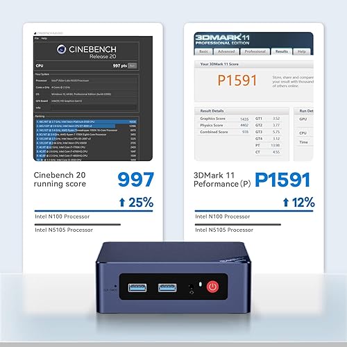 Miniatura 3 de Beelink Mini S12 Pro Mini PC, Intel 12 generación Alder Lake- N100 (hasta 3.4 GHz), 16 GB DDR4 RAM 500 GB PCIe SSD, computadora de escritorio