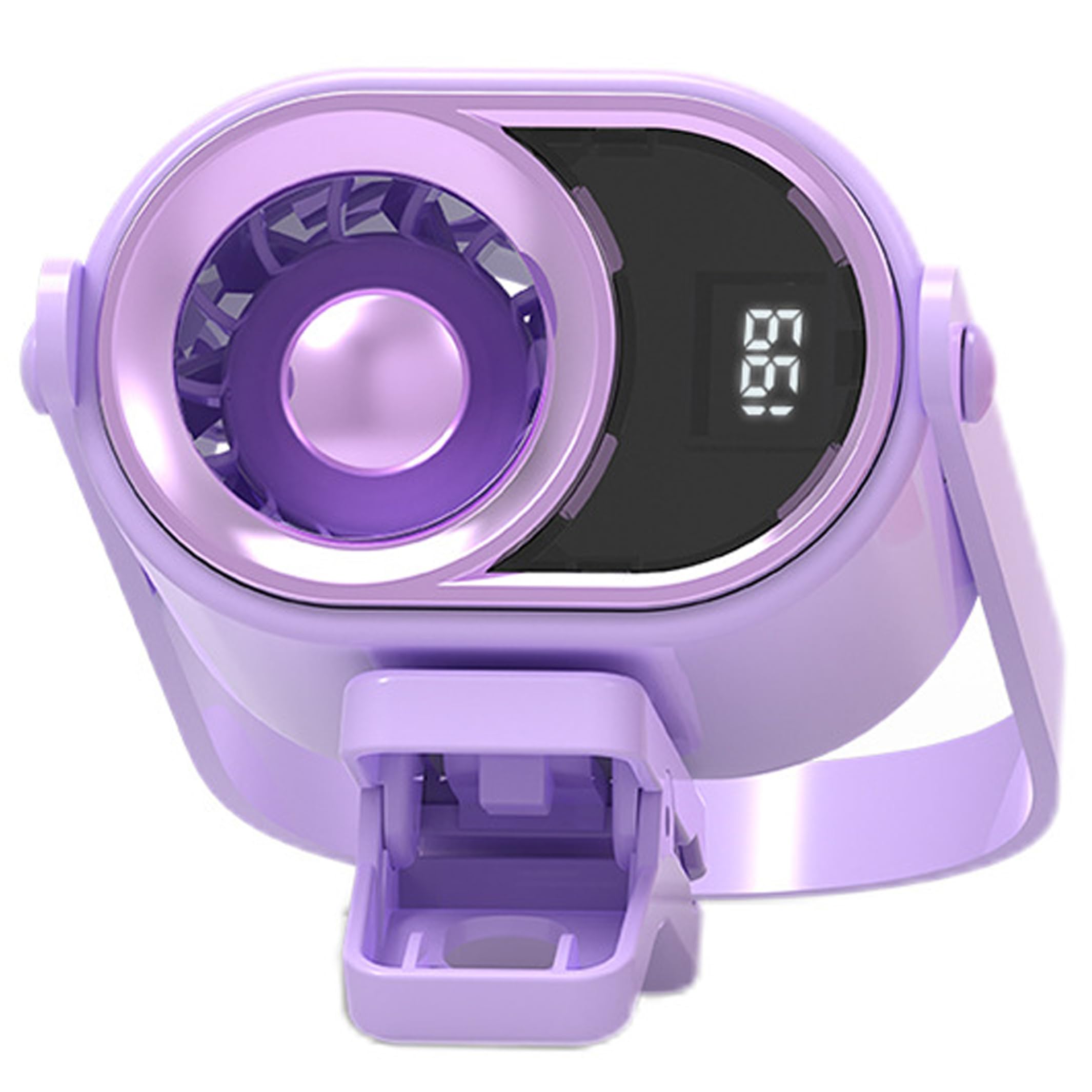 Ventilador personal con clip morado portátil de 199 velocidades