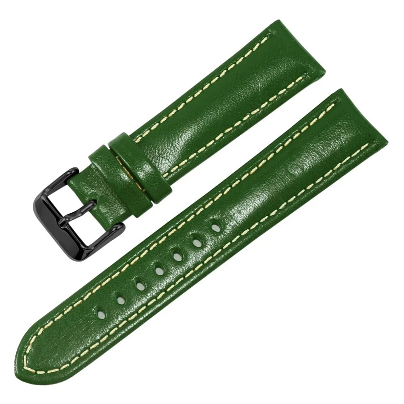 LUGEMA Bracelet De Montre En Cuir Véritable De Vachette À Interface Plate De 20 Mm