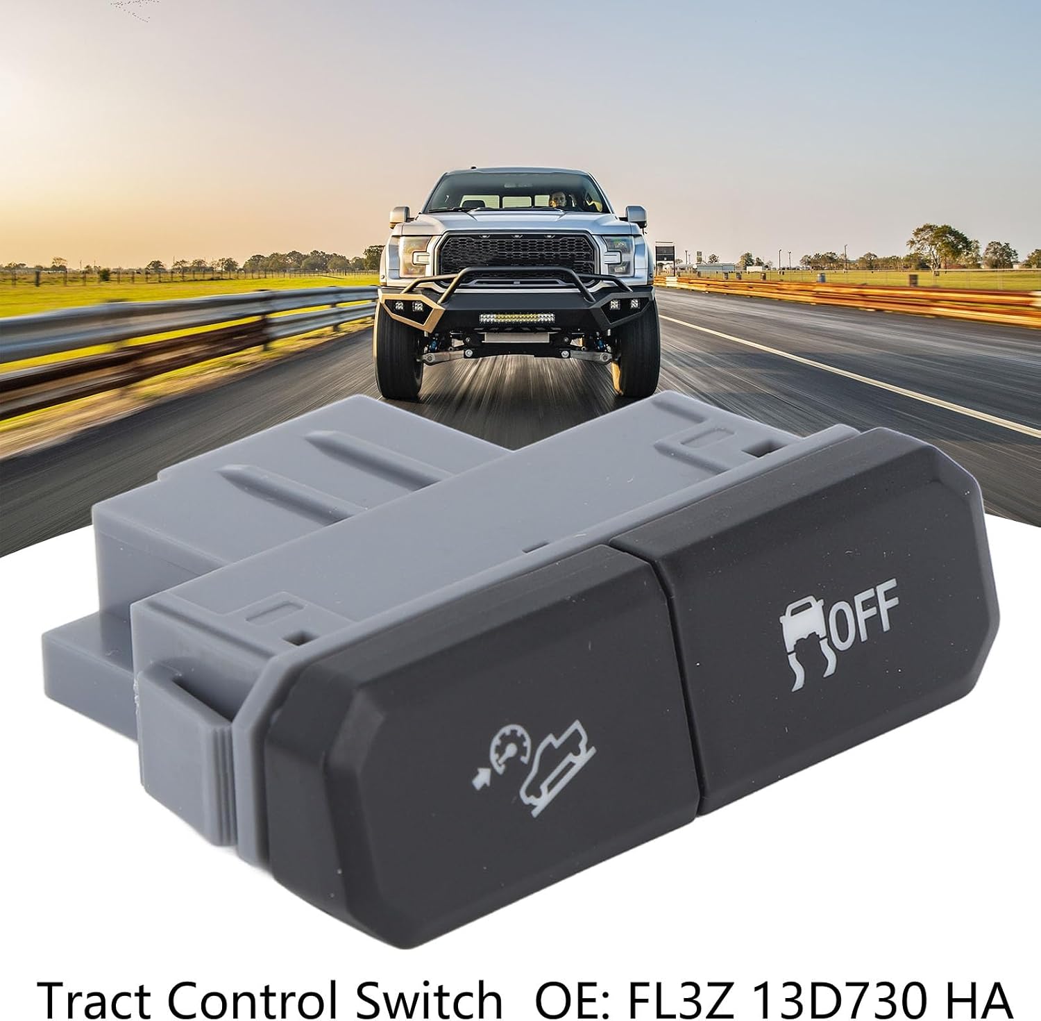 Traction Control, Tract Control Switch, Fl3z 13d730 Ha Traction Switch Button Replacement for Raptor Expedition