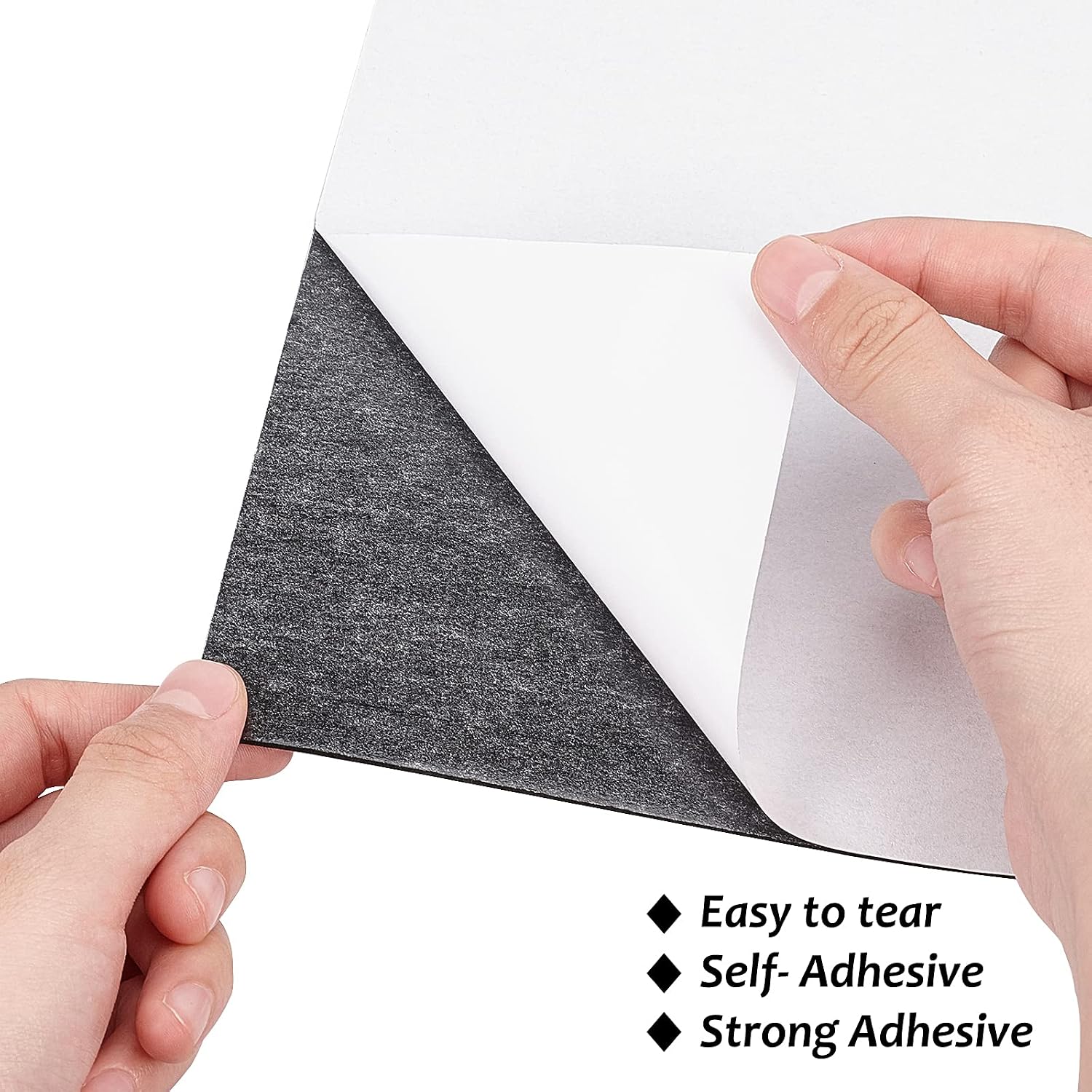 BENECREAT 10PCS Self Adhesive Backed Foam Sheet 12x8 Inch Black Nonslip EVA Foam Pad Mat with Adhesive Back for Furniture Doors, 1.5mm Thick