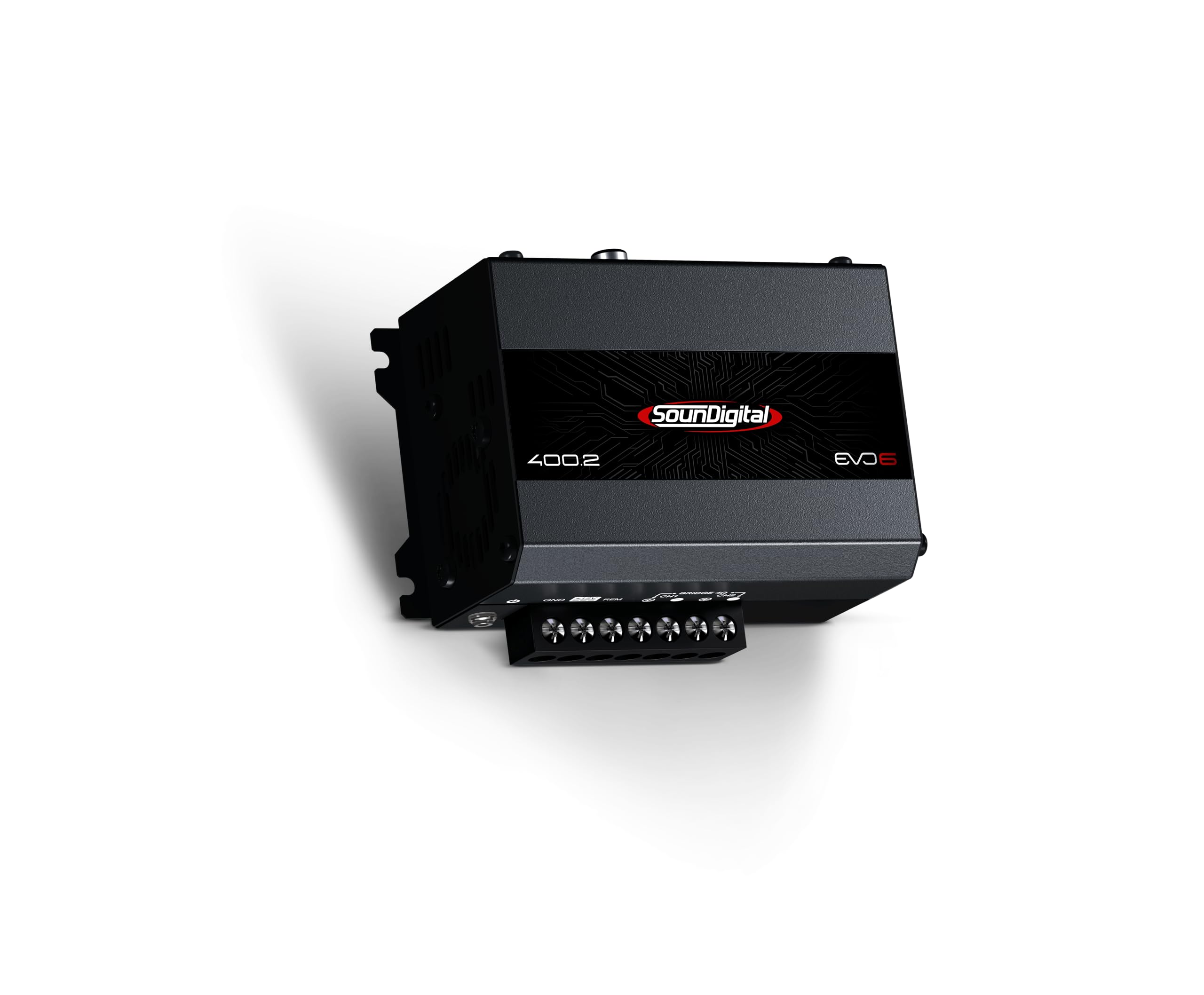 SounDigital 400.2 EVO 6.0 amplificador de 2 canales para coche | amplificador de 400W RMS | 4 Ohm | filtro de paso alto/bajo | entrada de nivel alto + cinch | amplificador de alta fidelidad para coche