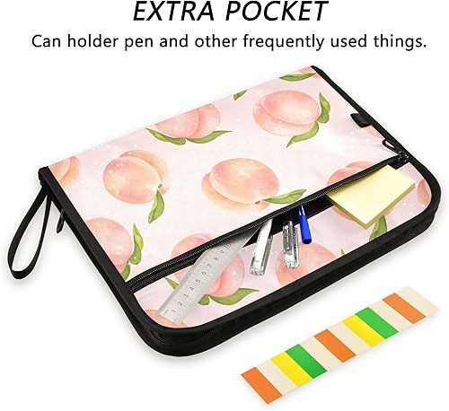 Miniatura 2 de susiyo Carpeta de archivos expansible de melocotón con hojas, 13 bolsillos, organizador expansible para tamaño carta A4
