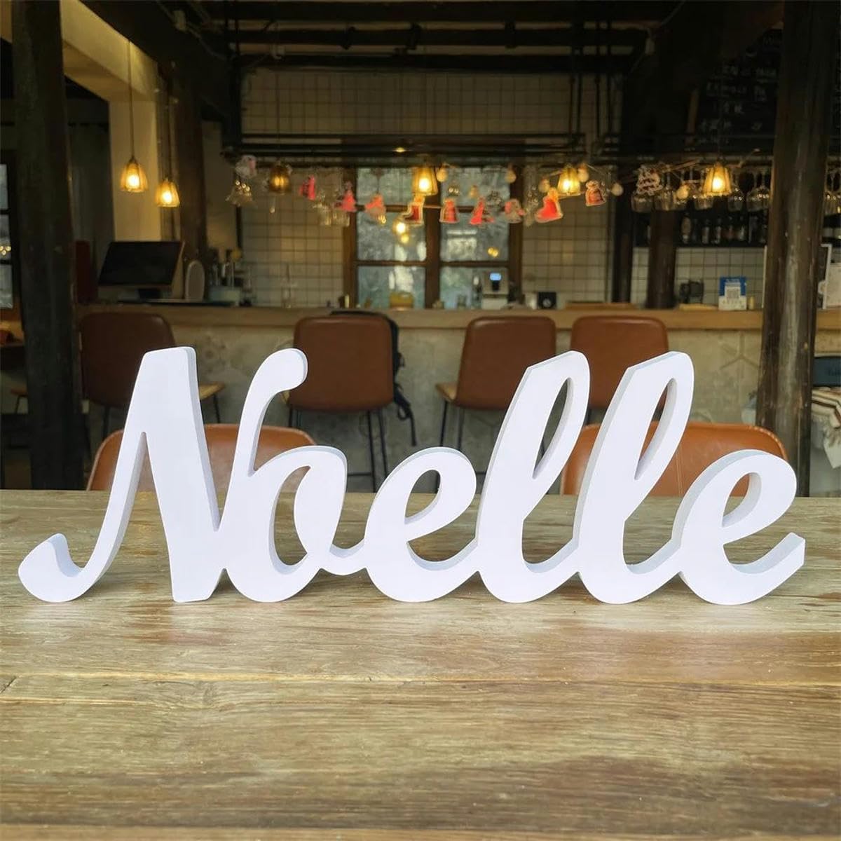 Letreros De Nombre Personalizados Grandes 3D Madera PVC Palabra Habitación De Los Niños Letras De Mesa Personalizadas Boda Bautismo Decoración De La Pared-30cm De Ancho