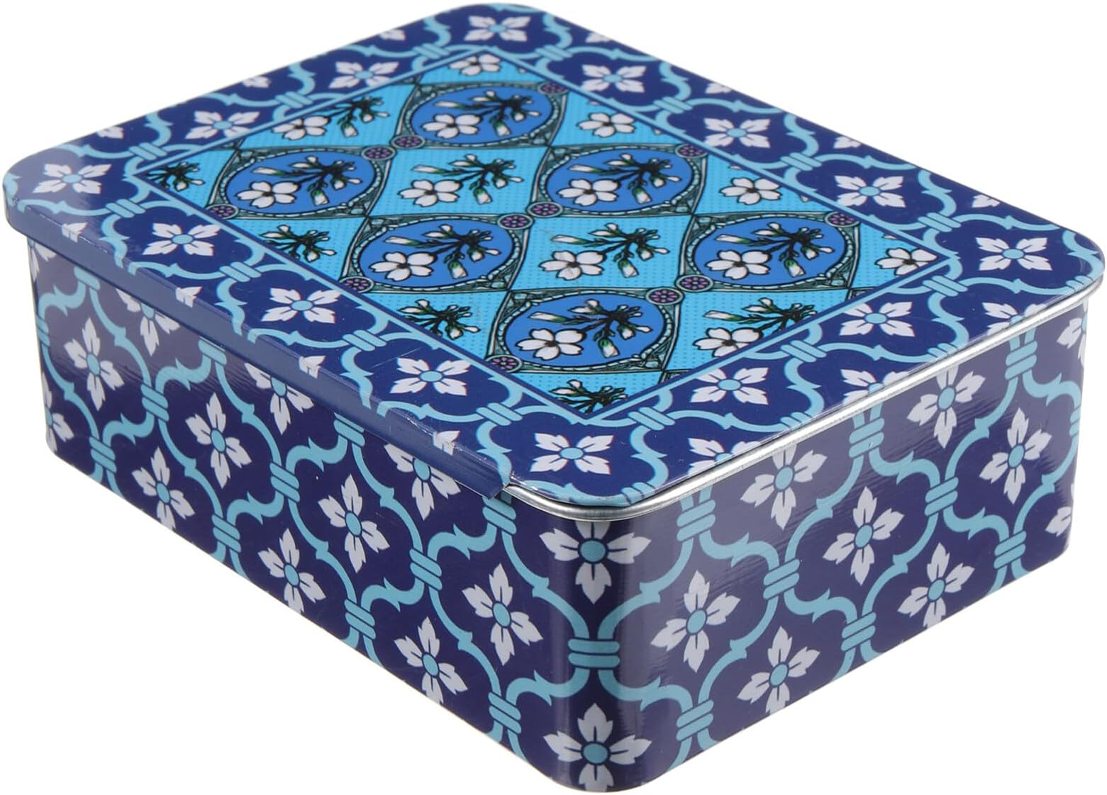 Luxshiny Retro Tin Box Cookie Storage Box Empty Metal Candy Tin Metal Gift Boxes with Lids for Home Banquet Party