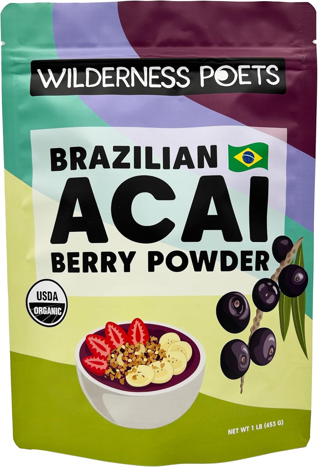 Wilderness Poets, Organic Freeze Dried Acai Powder (16 Ounce - 1 LB)