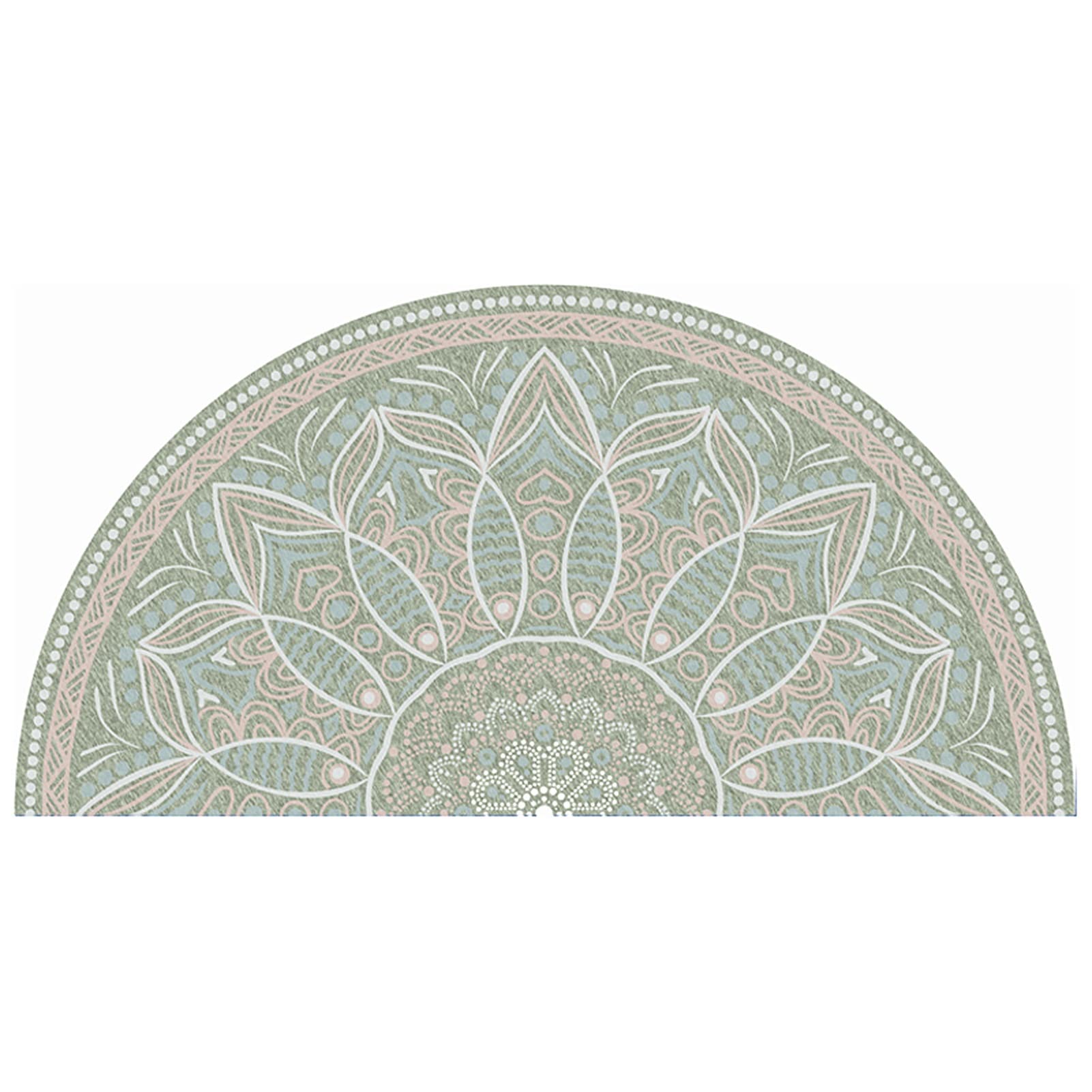 Tapis résistant à la saleté et grand paillasson d'entrée demi-cercle