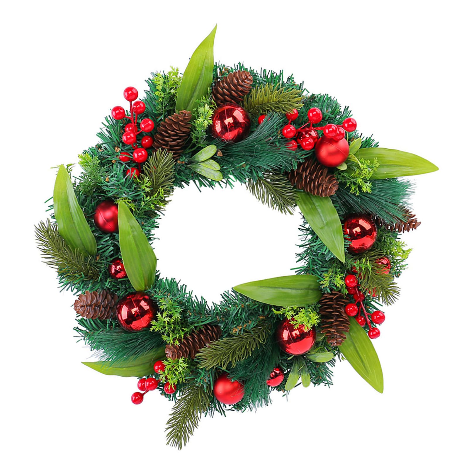 Tsophreniq Christmas Wreath Artificial Christmas Wreaths Fronts Door Wreath Wedding for Tree, Door, and Window Soft Touches Pine Garlands
