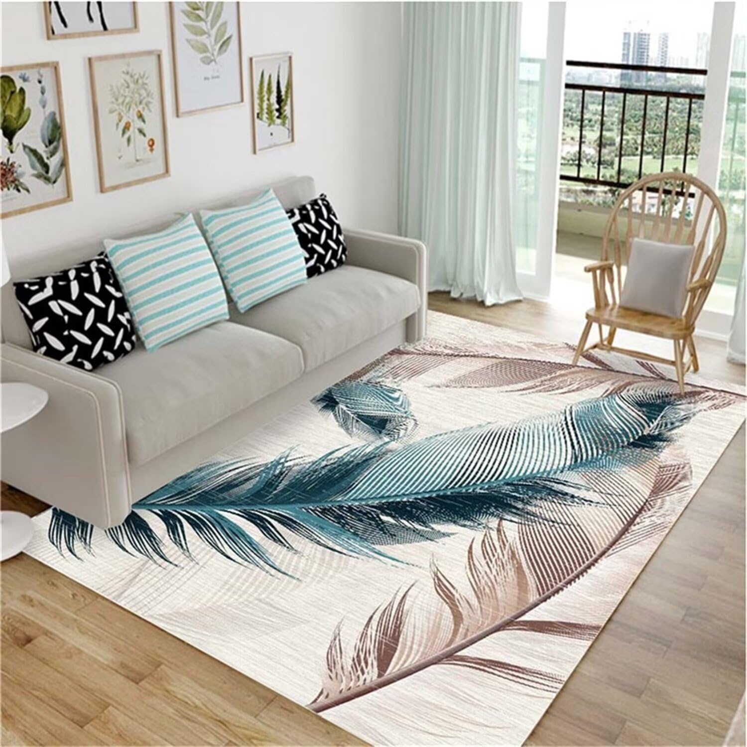 Tapis de salon bleu 180x250cm pour créer un coin de jeu moelleux dans la chambre des enfants