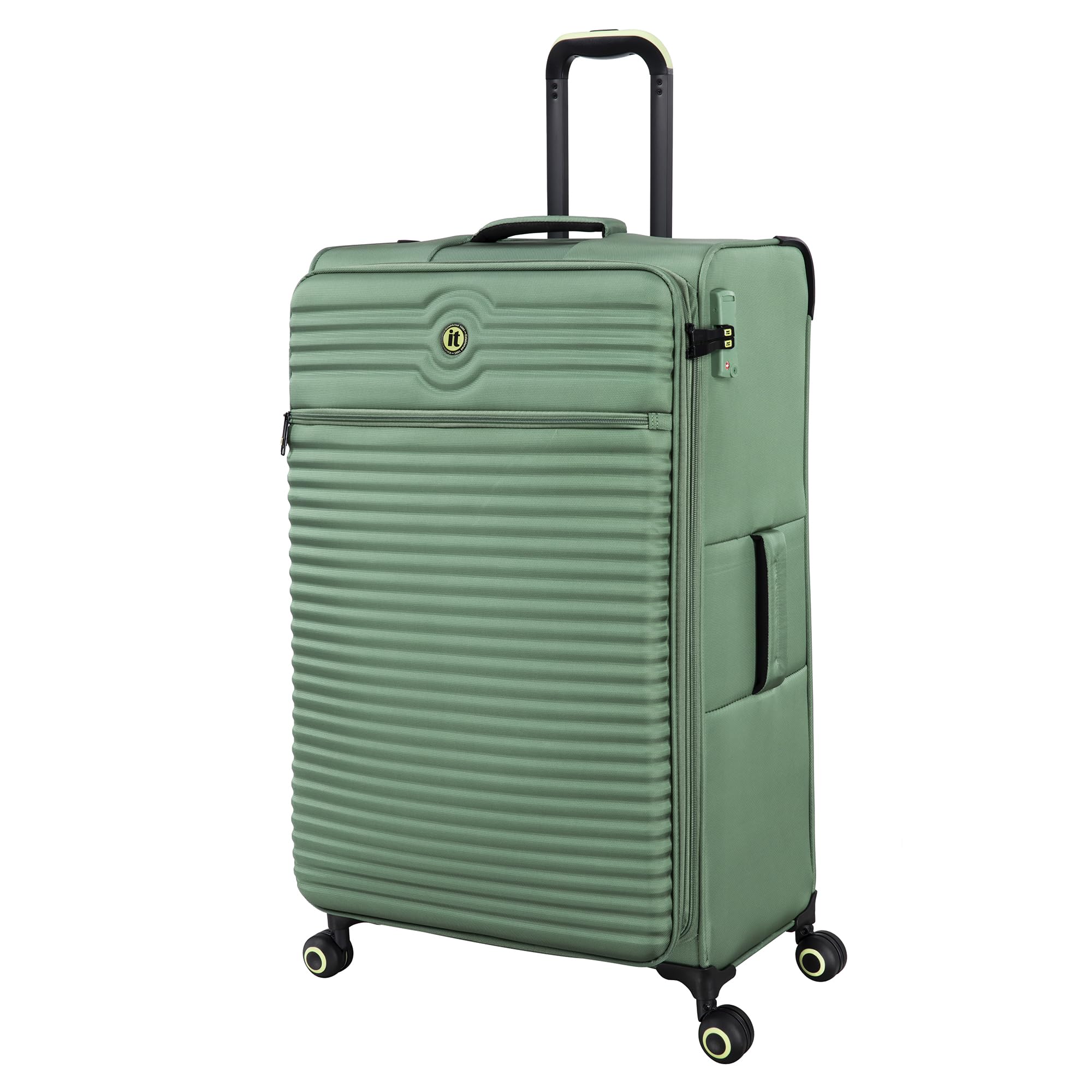 It Luggage Circulator 32" Softside Checked 8 Wheel Expandable Spinner, Hedge Green