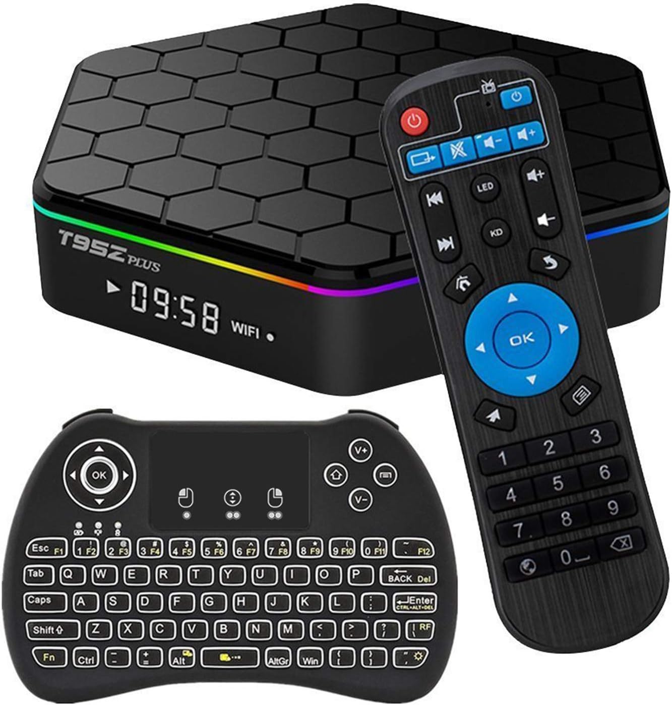 Android TV BOX Smart Mini PC Media Box Amlogic S912 Octa Core UHD 4K2K/3D/ 3G/32G Set Top Box Media Player with Wireless Keyboard Backlight