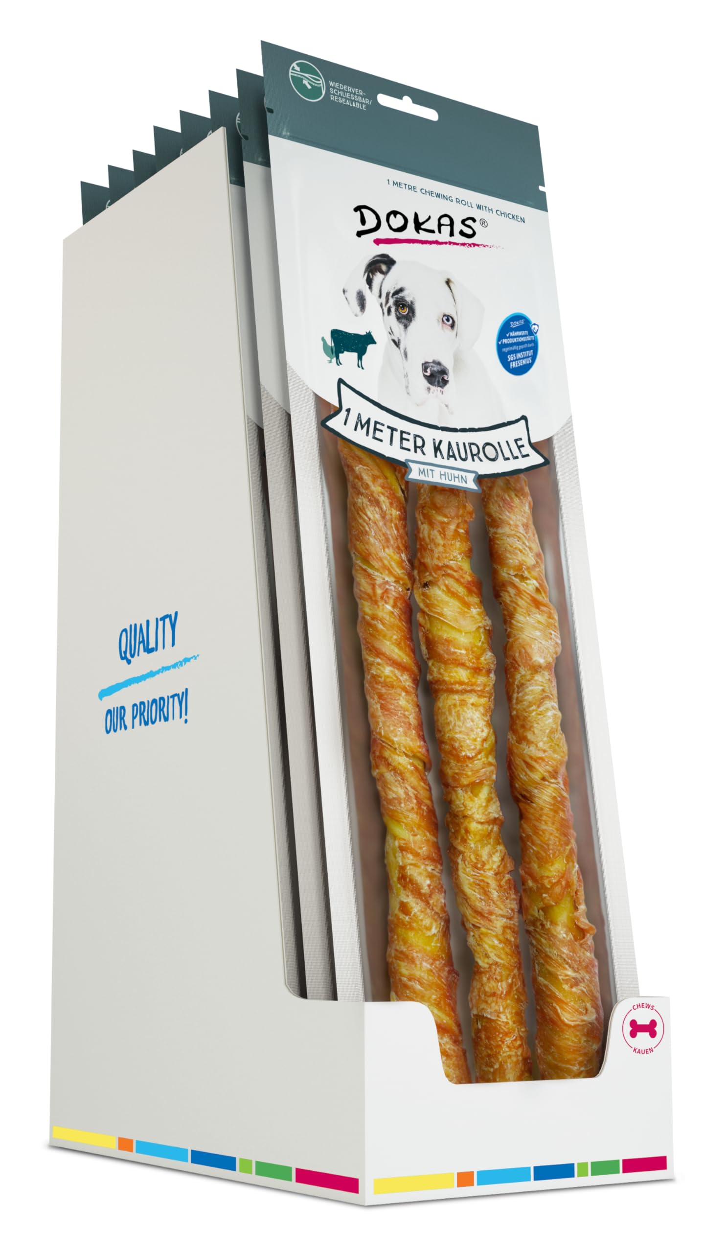 DOKAS Kaustange – Getreidefreier Premium Kausnack für Hunde