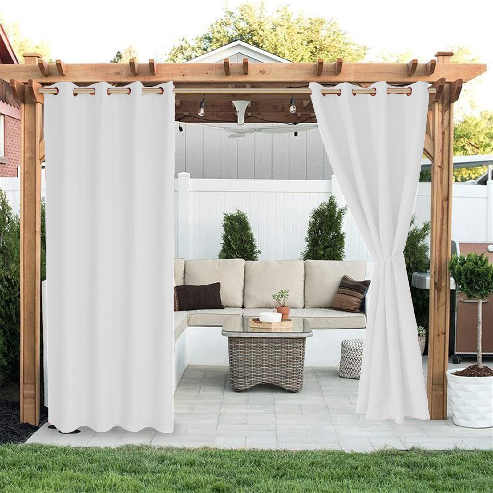 Tenda Da Sole Per Esterno Impermeabile 132x215 Cm, Con Passanti In Acciaio, Protezione Solare 80-90%, Per Gazebo, Balcone E Terrazzo, Grigio